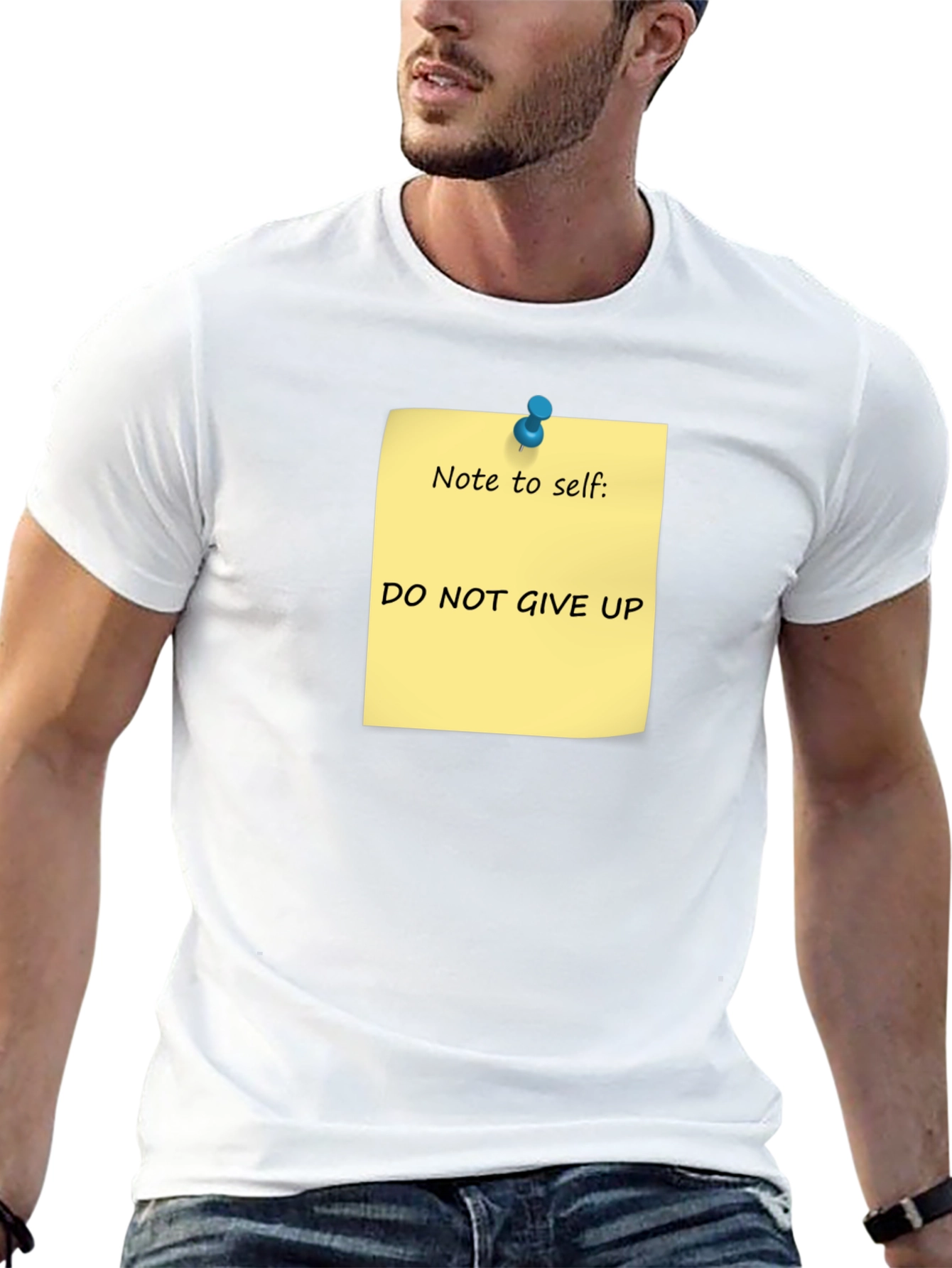 Motivational Do Not Give Up Note T-Shirt
