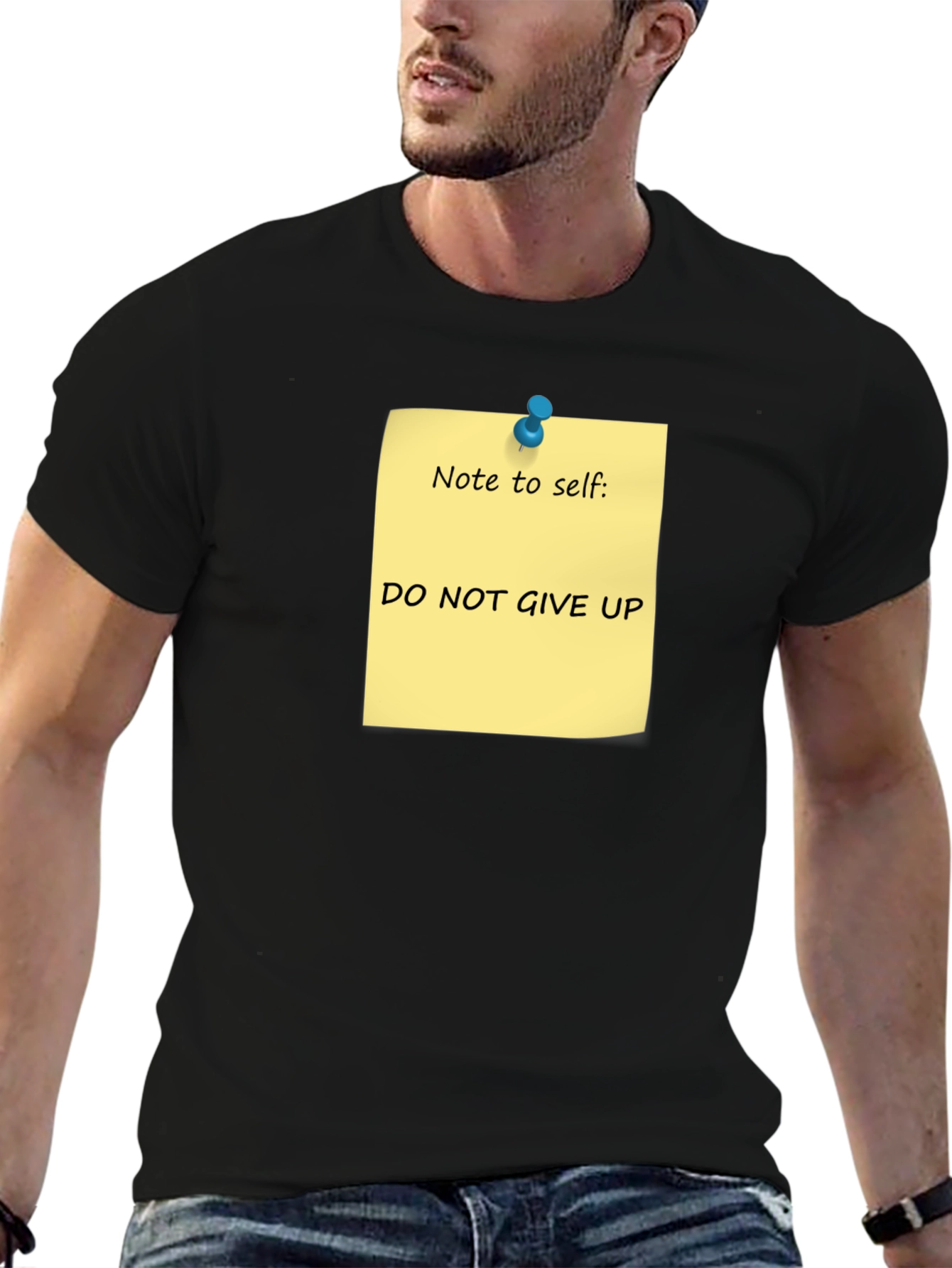 Motivational Do Not Give Up Note T-Shirt
