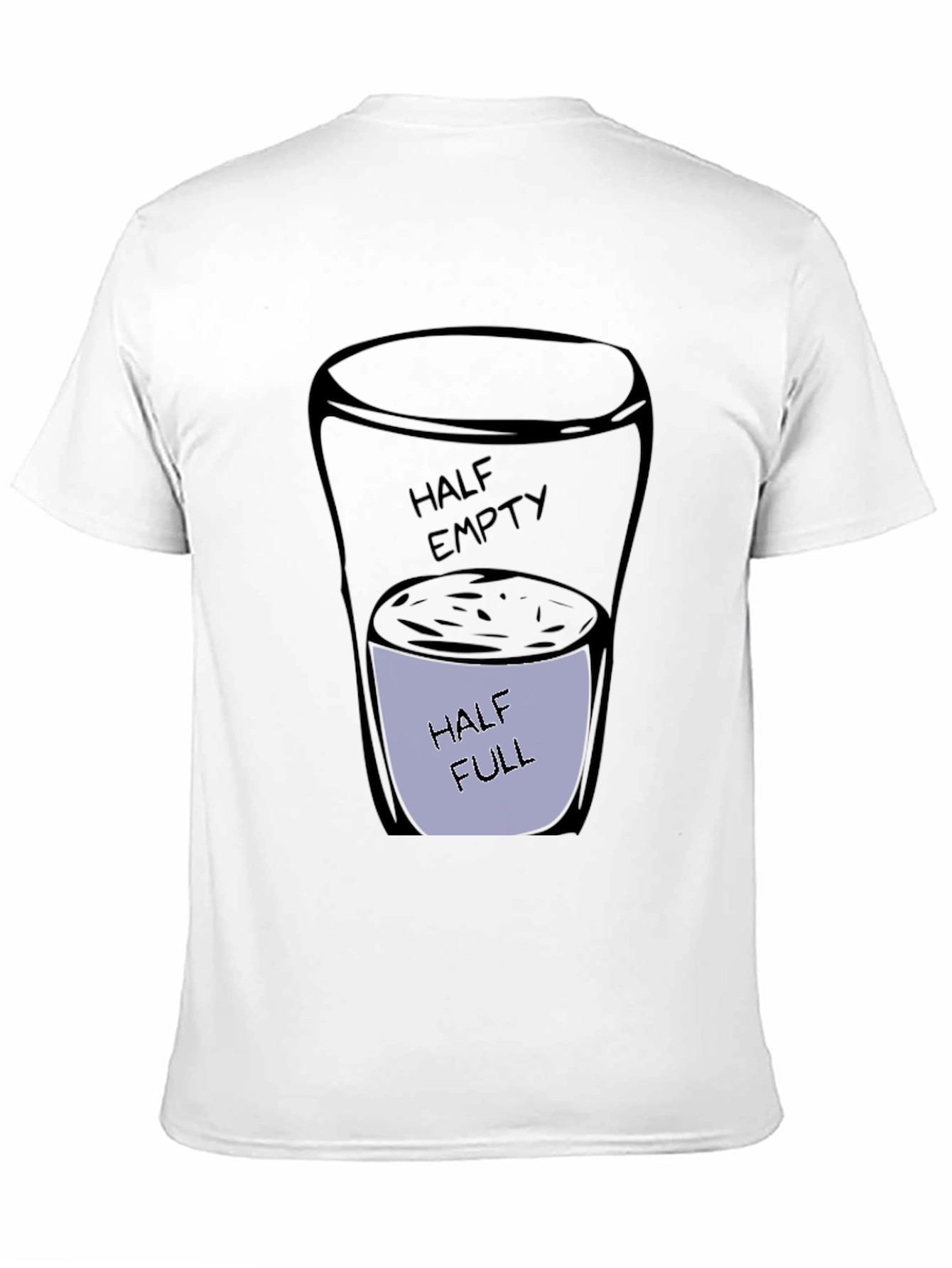 Optimistic Glass T-Shirt - Half Full Design