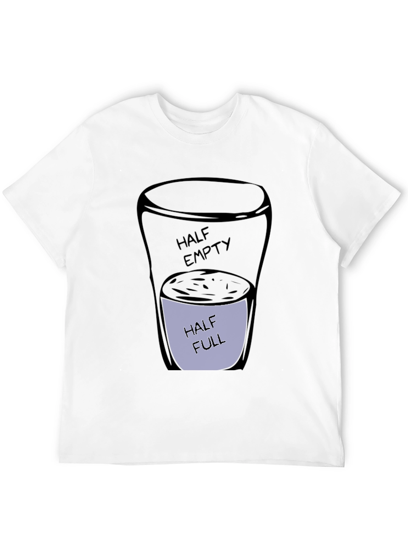 Optimistic Glass T-Shirt - Half Full Design