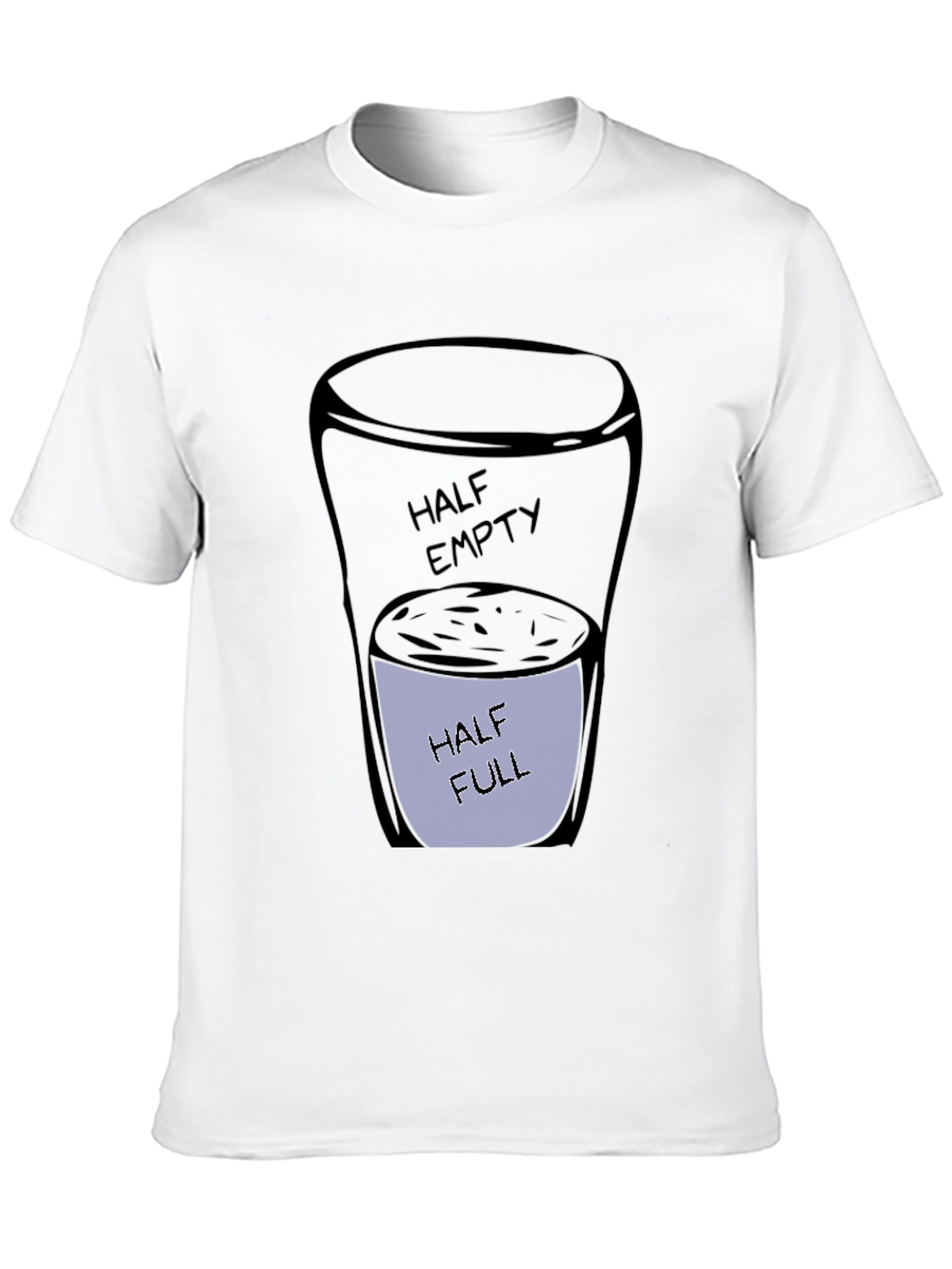 Optimistic Glass T-Shirt - Half Full Design