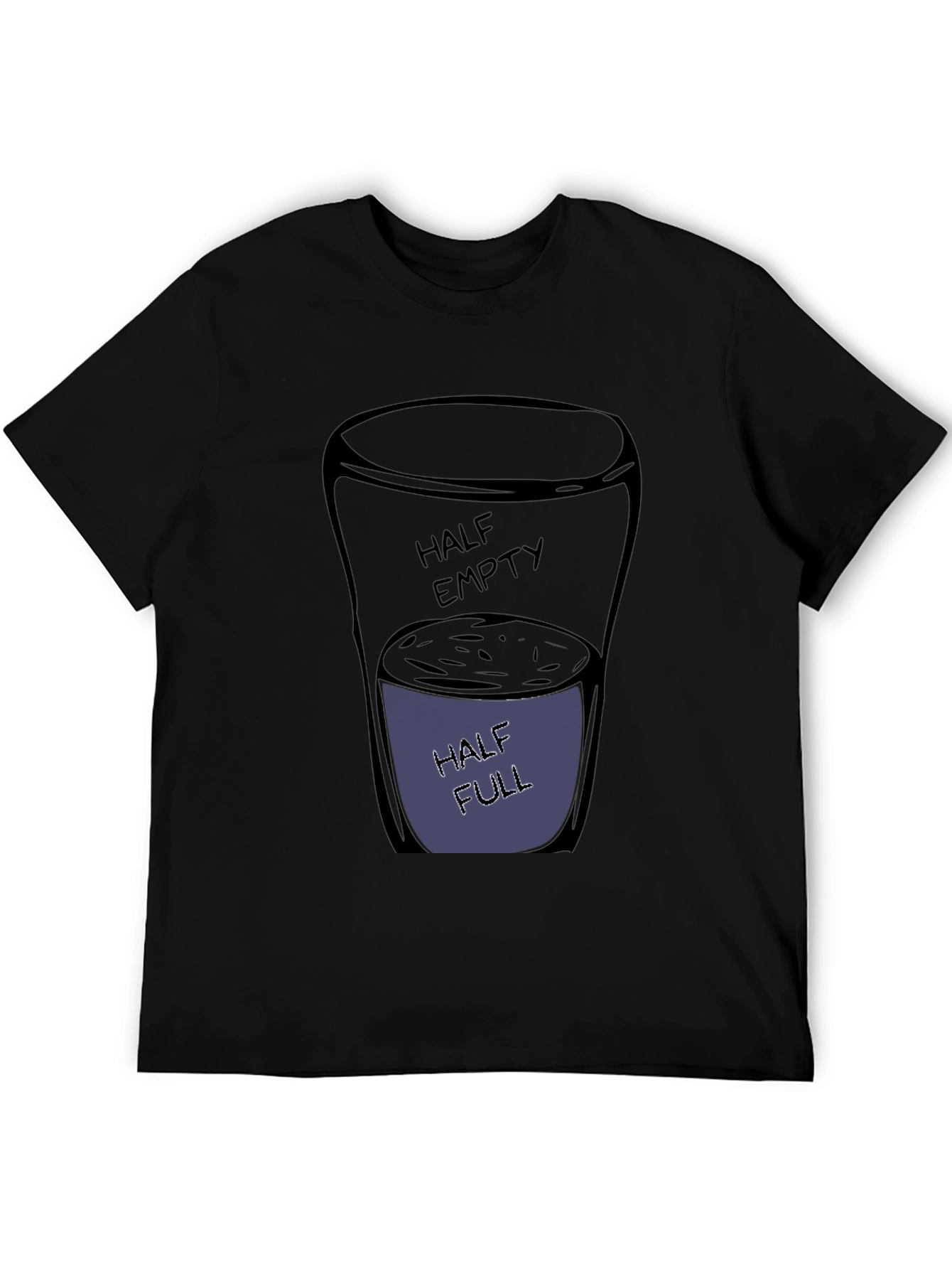 Optimistic Glass T-Shirt - Half Full Design