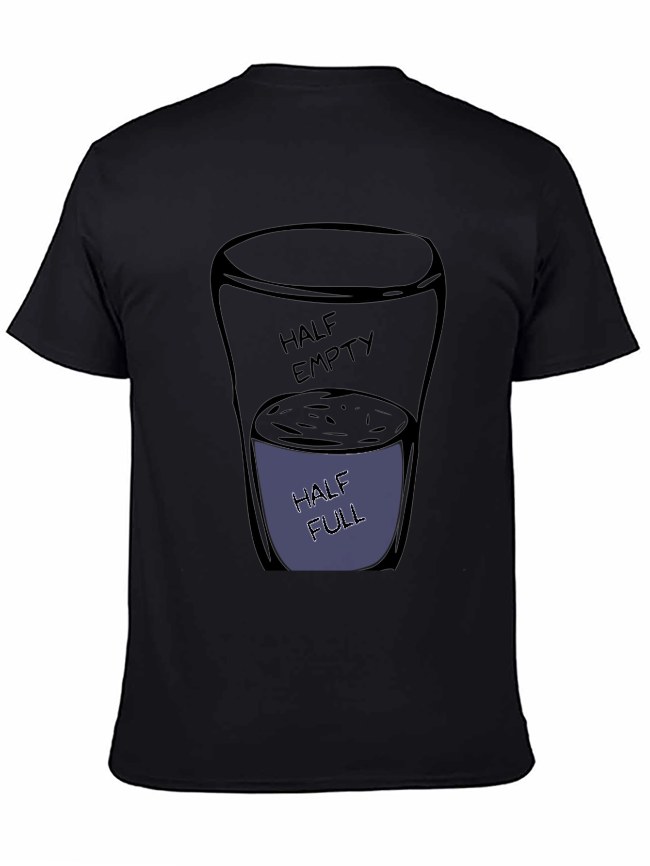 Optimistic Glass T-Shirt - Half Full Design