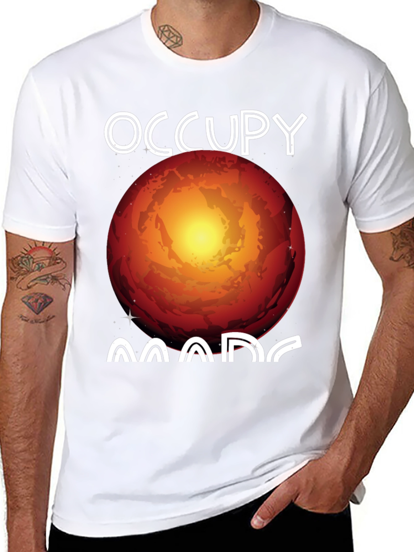 Occupy Mars Graphic T-Shirt - Space Exploration Tee