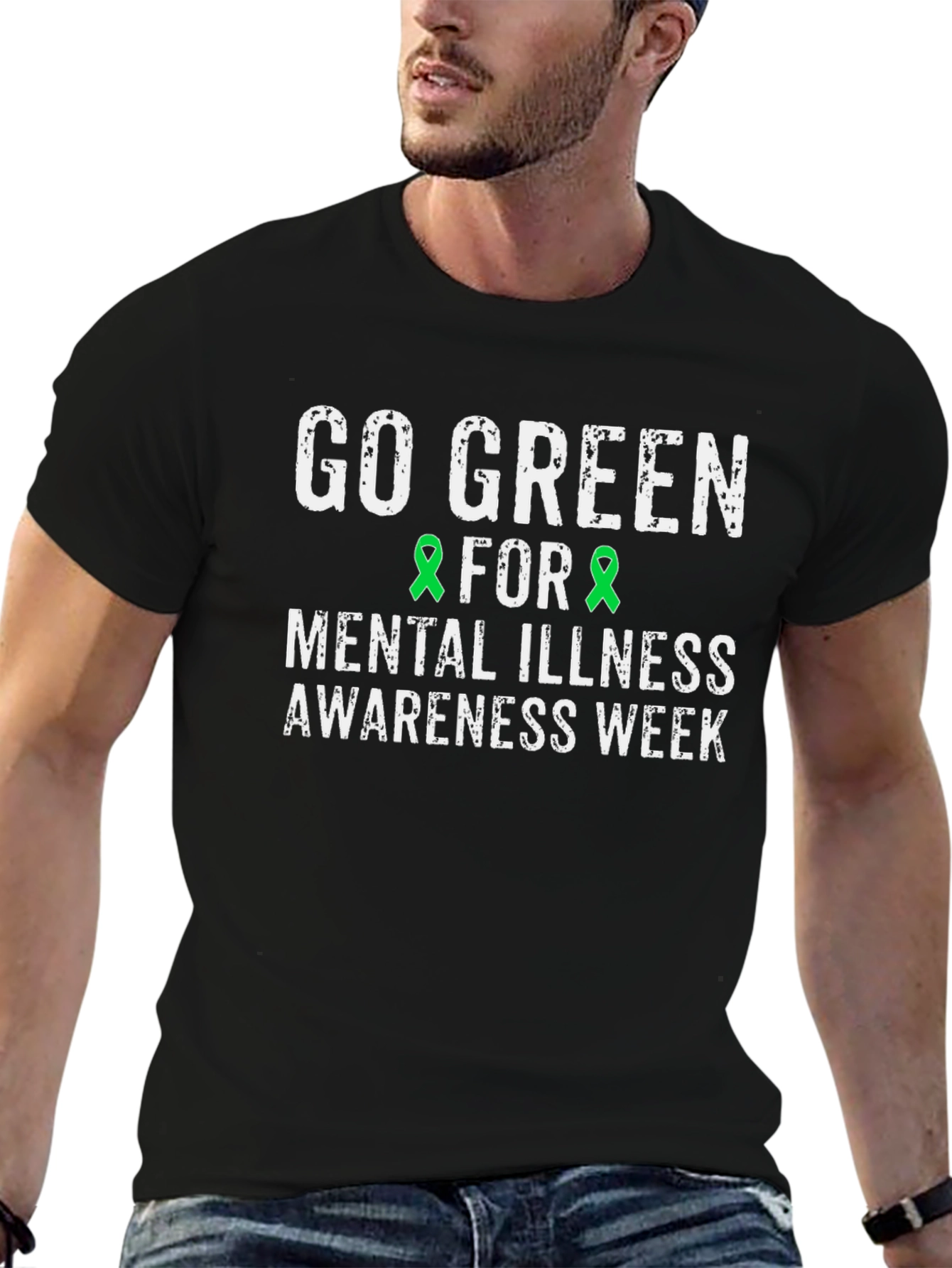 Go Green Mental Illness Awareness T-Shirt