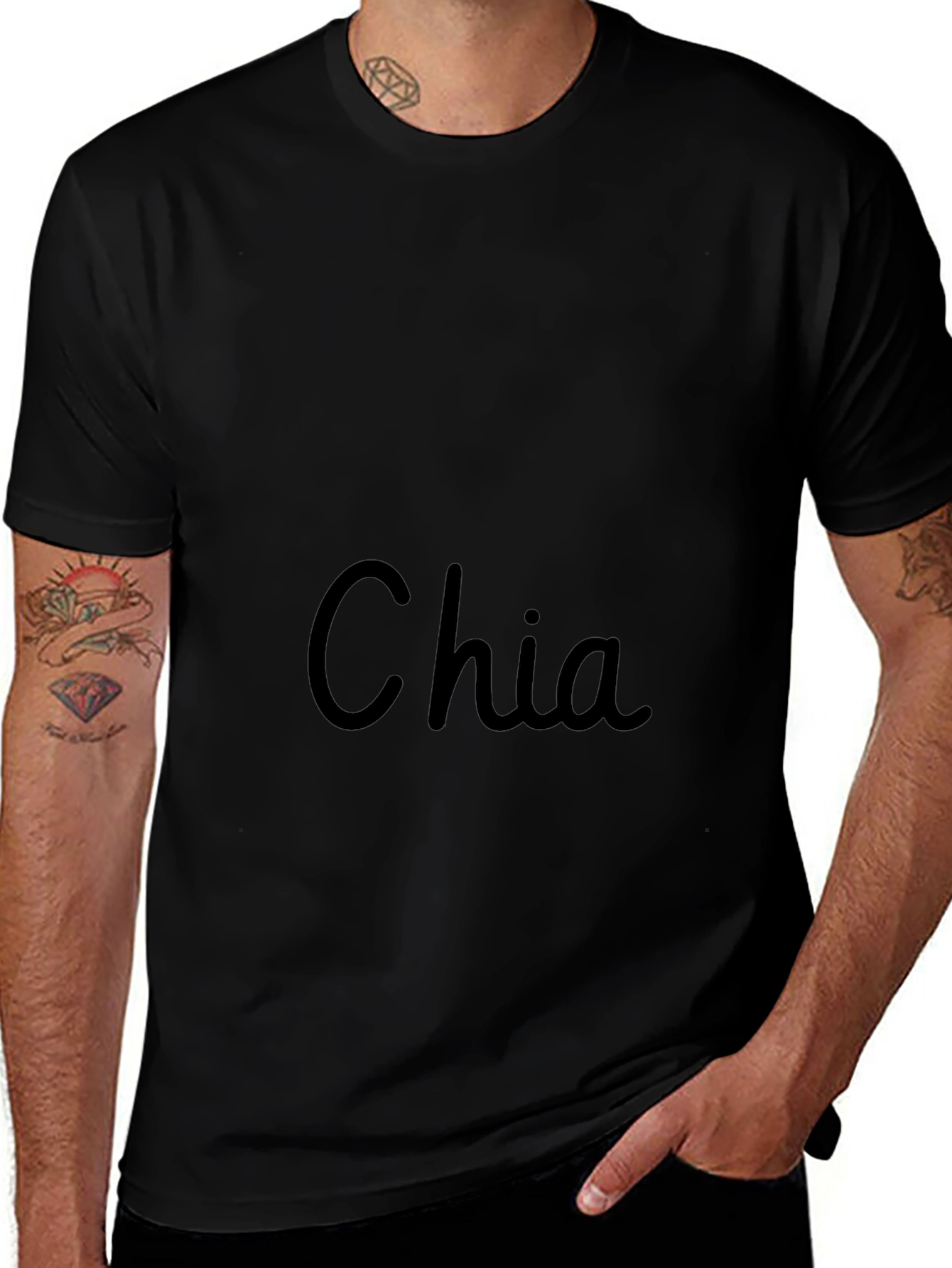 Chia Black T-Shirt - Soft Cotton Blend
