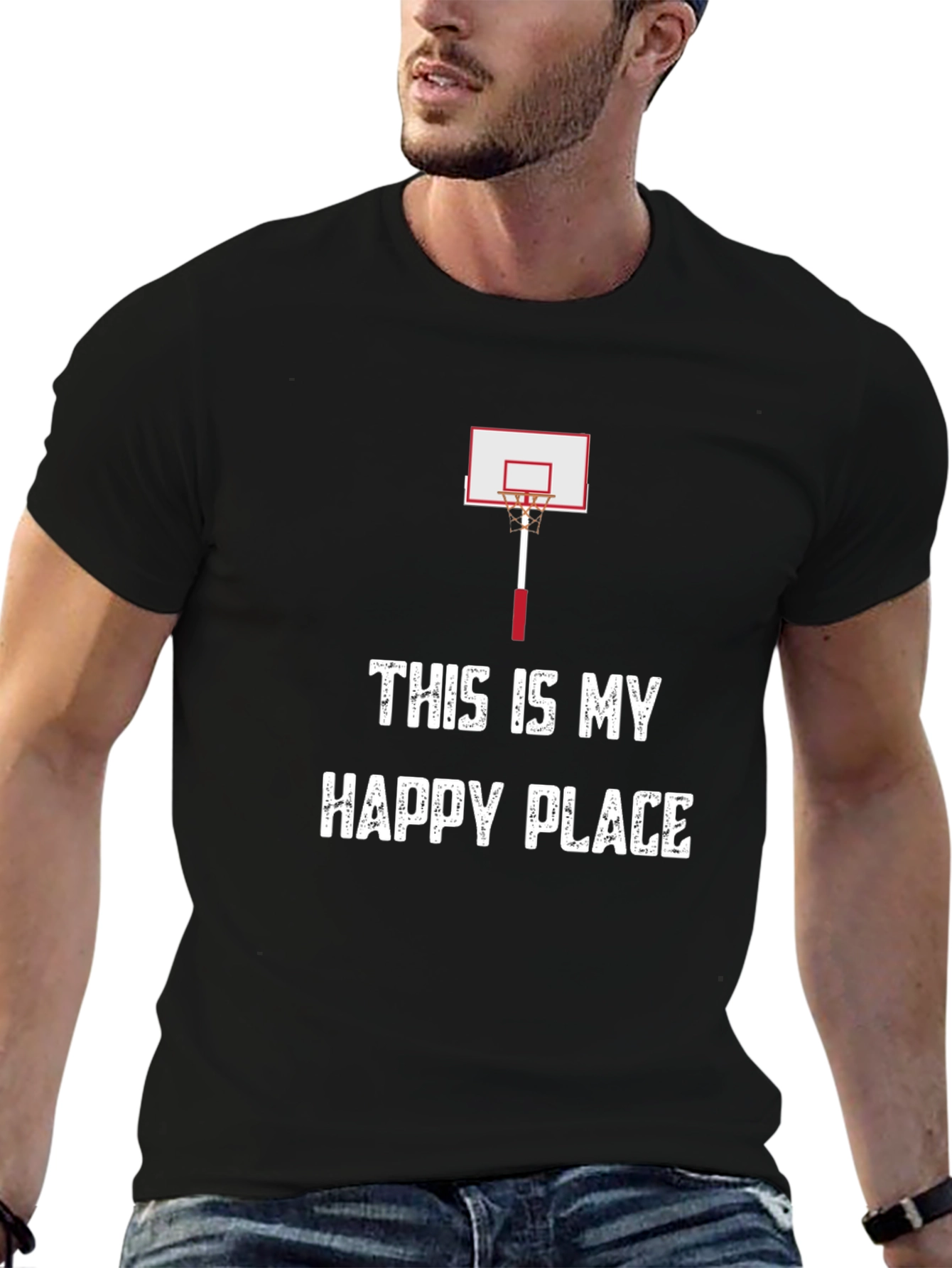 Basketball Happy Place Graphic T-Shirt