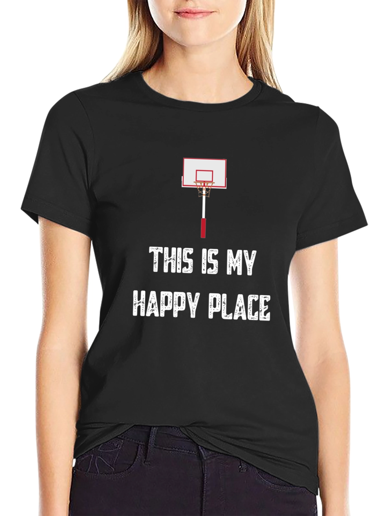 Basketball Happy Place Graphic T-Shirt