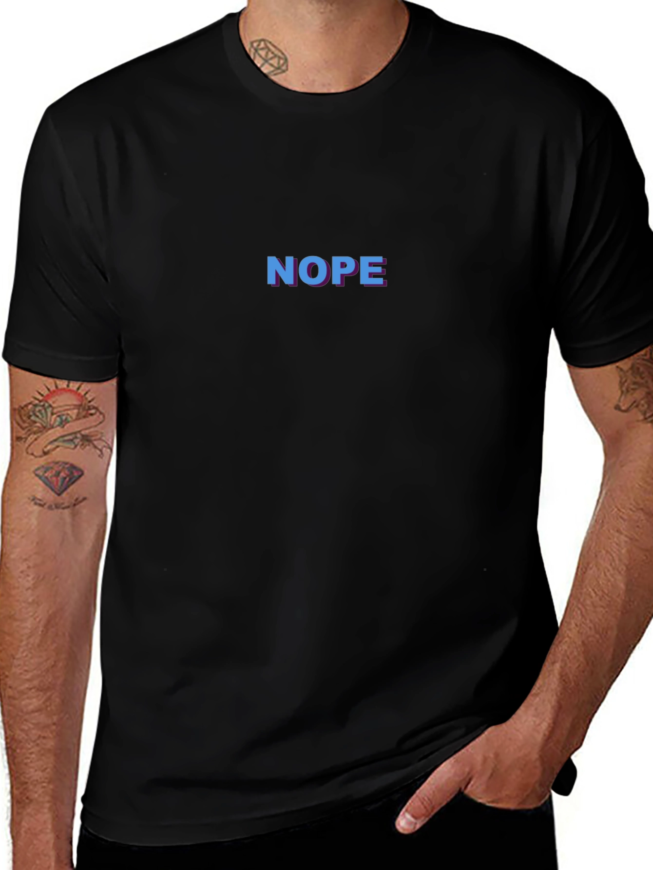 Nope T-Shirt - Casual Graphic Tee