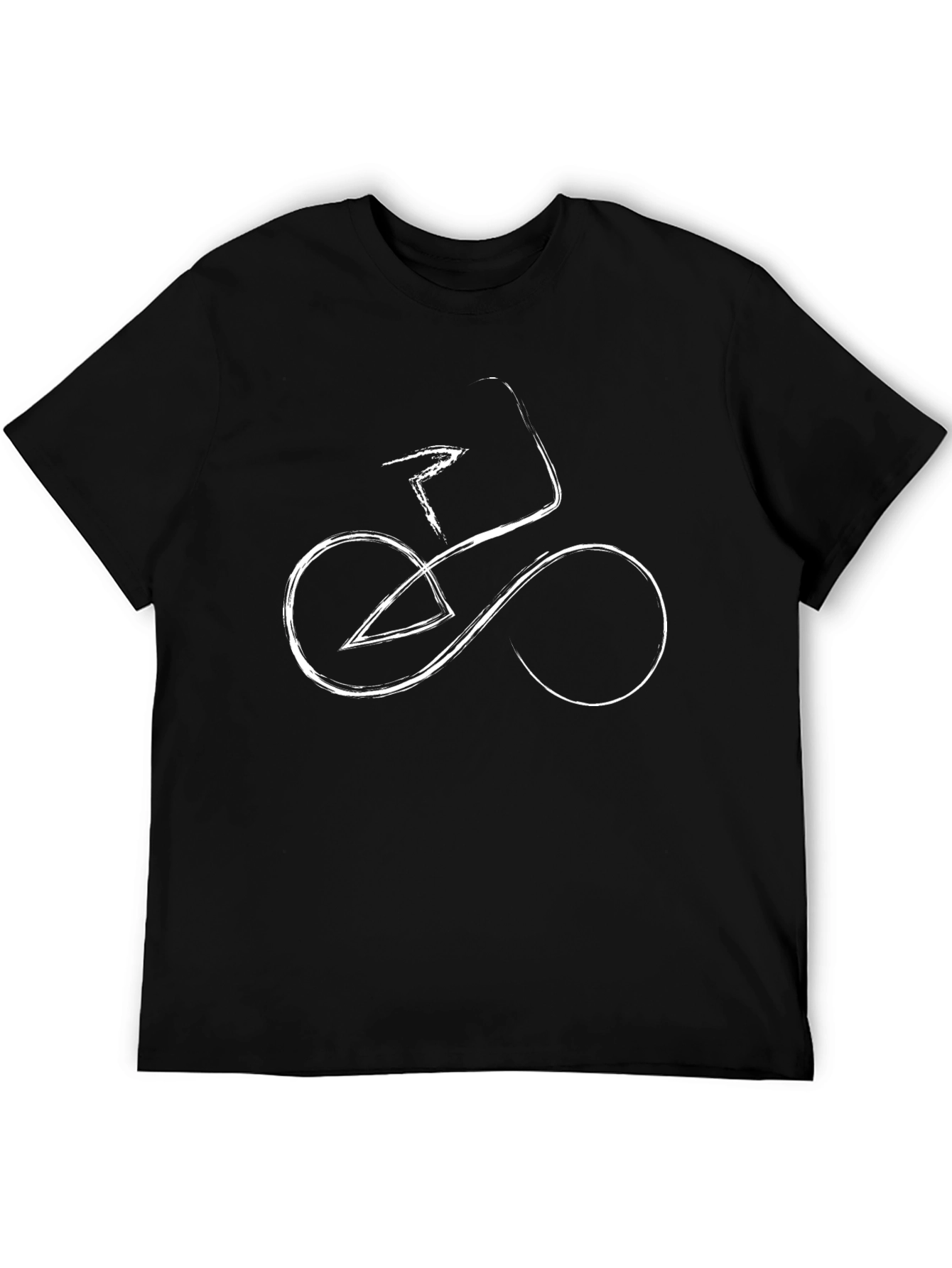 Mens Cycling Design Tee - Black