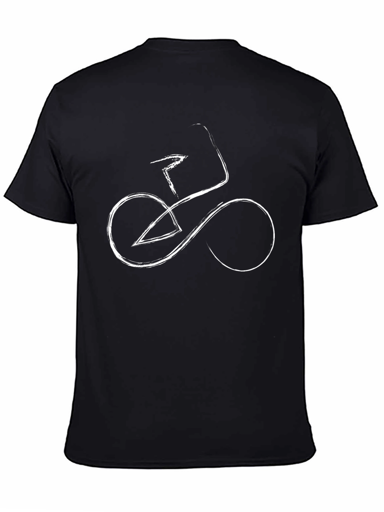 Mens Cycling Design Tee - Black