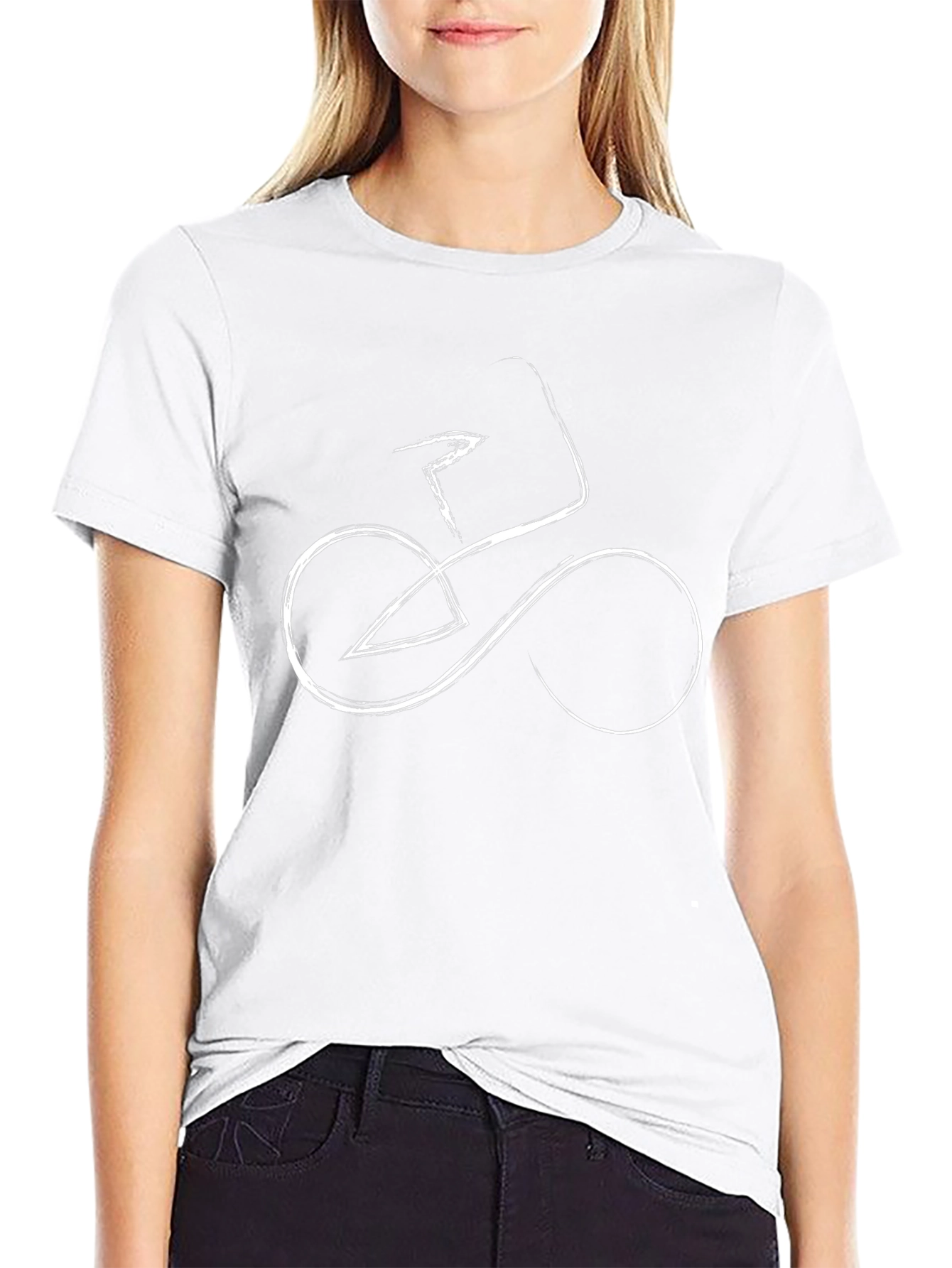 Mens Cycling Design Tee - Black