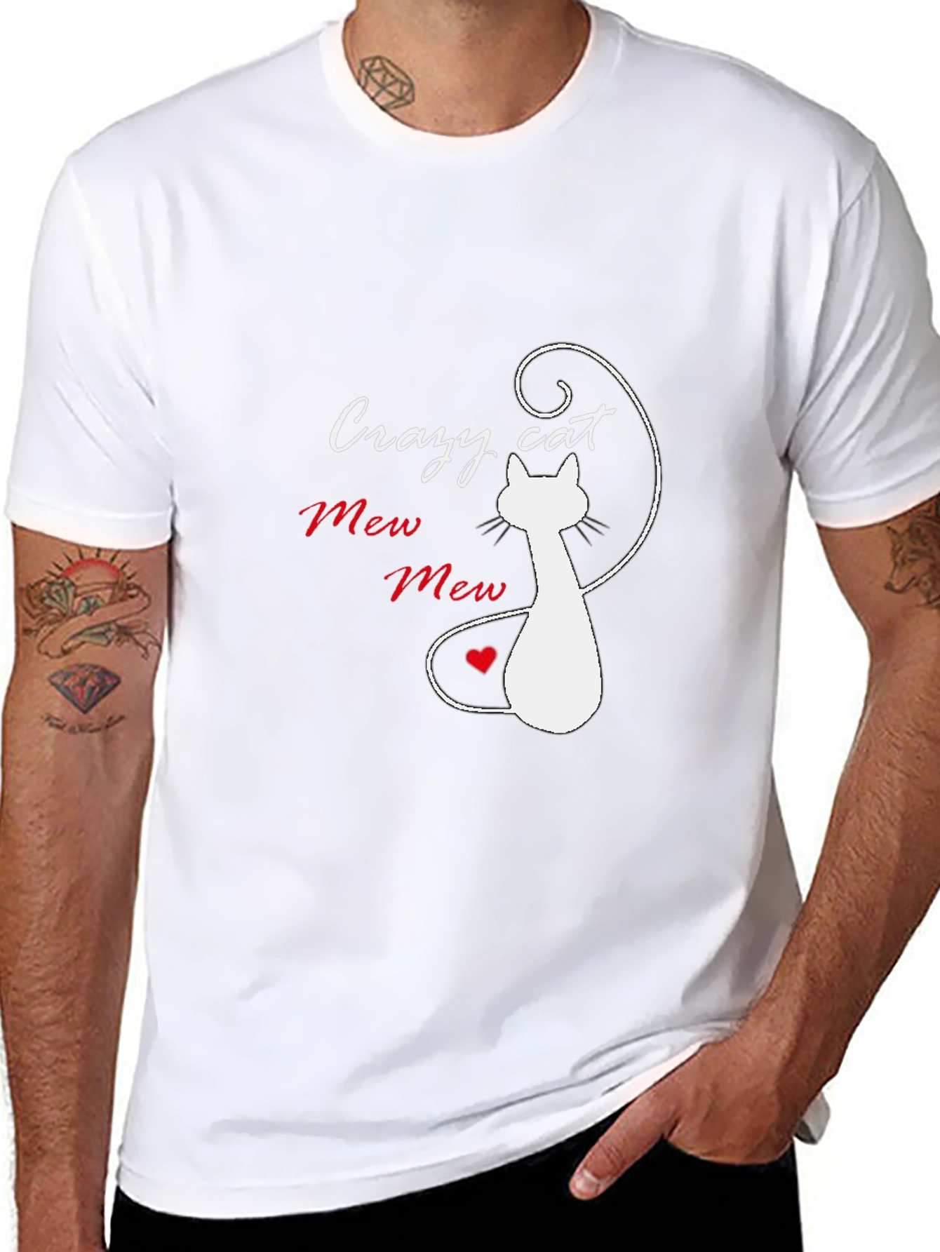 Crazy Cat Mew Mew T-Shirt