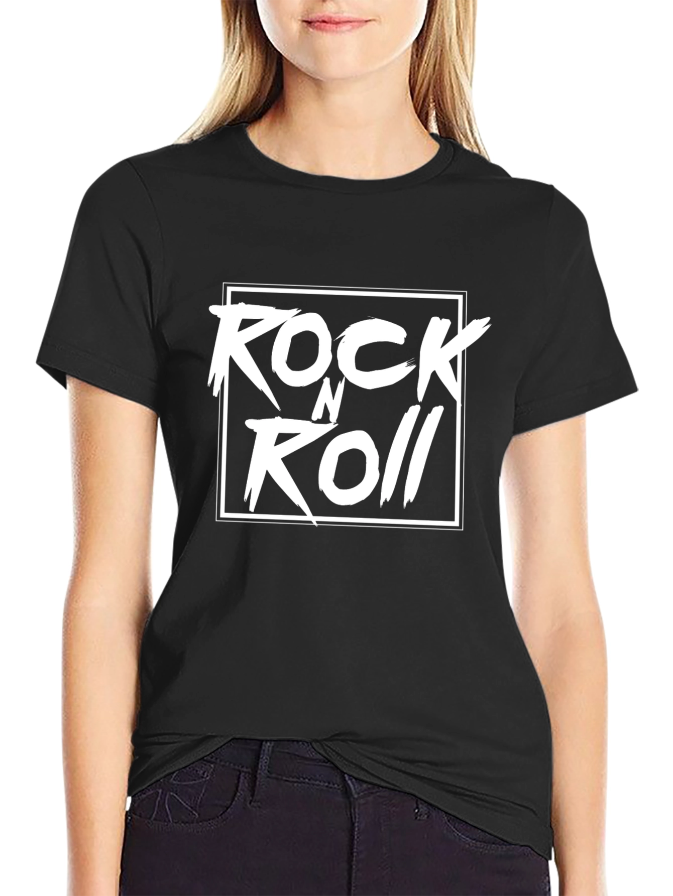 Rock n Roll Black Graphic Tee