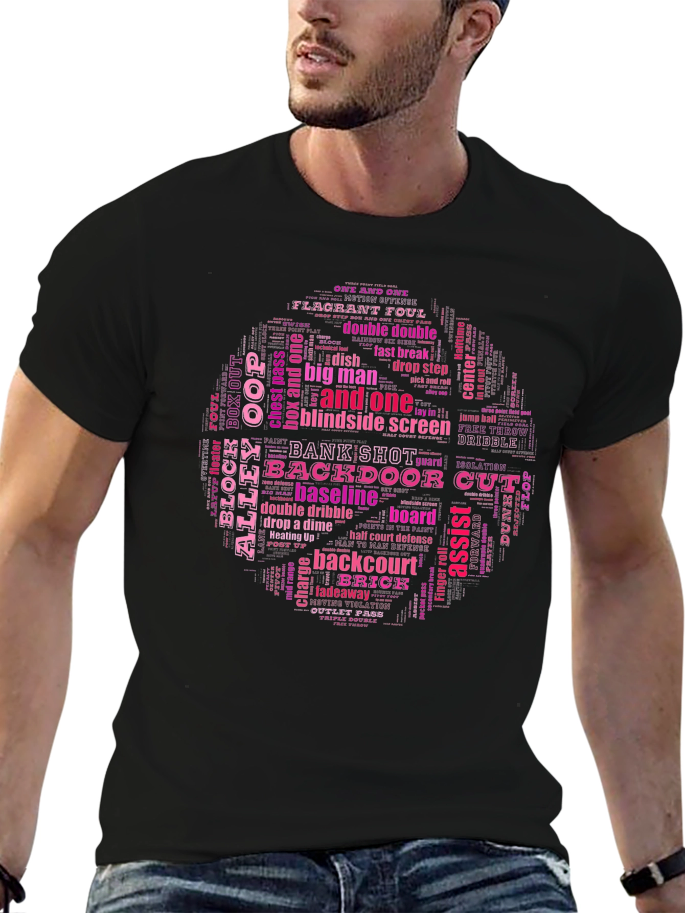 Basketball Terms Graphic T-Shirt