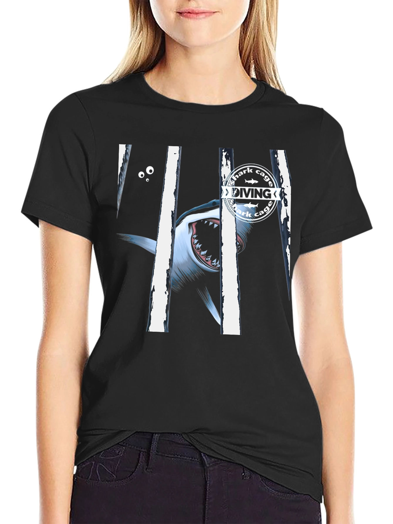 Shark Cage Diving T-Shirt - Ocean Adventure Tee