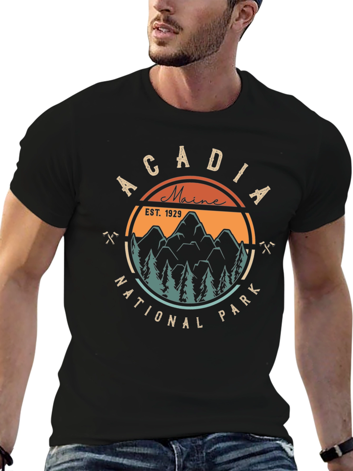 Acadia National Park Black T-Shirt