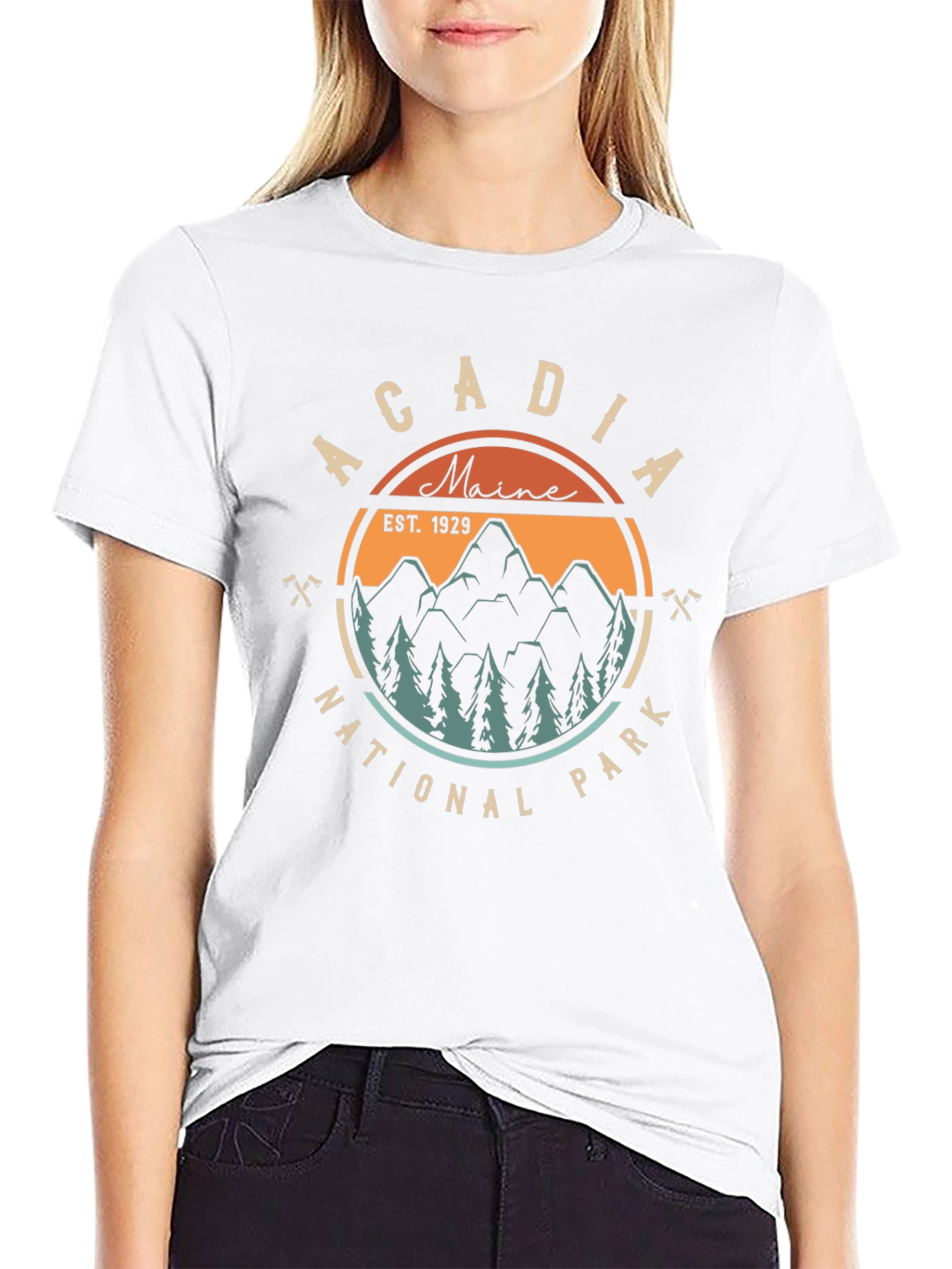 Acadia National Park Black T-Shirt