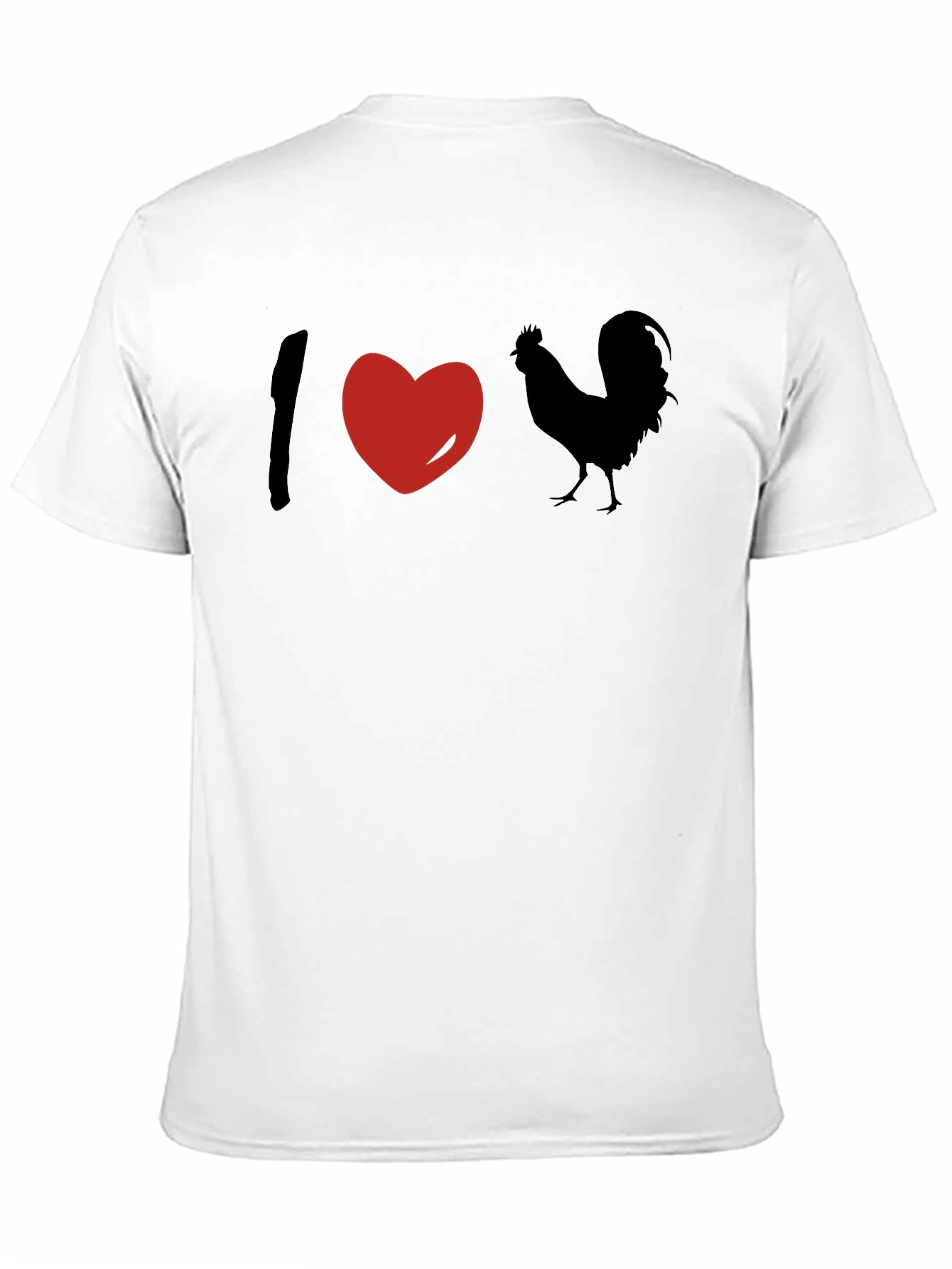 I Love Rooster Graphic Tee - Novelty Mens T-Shirt