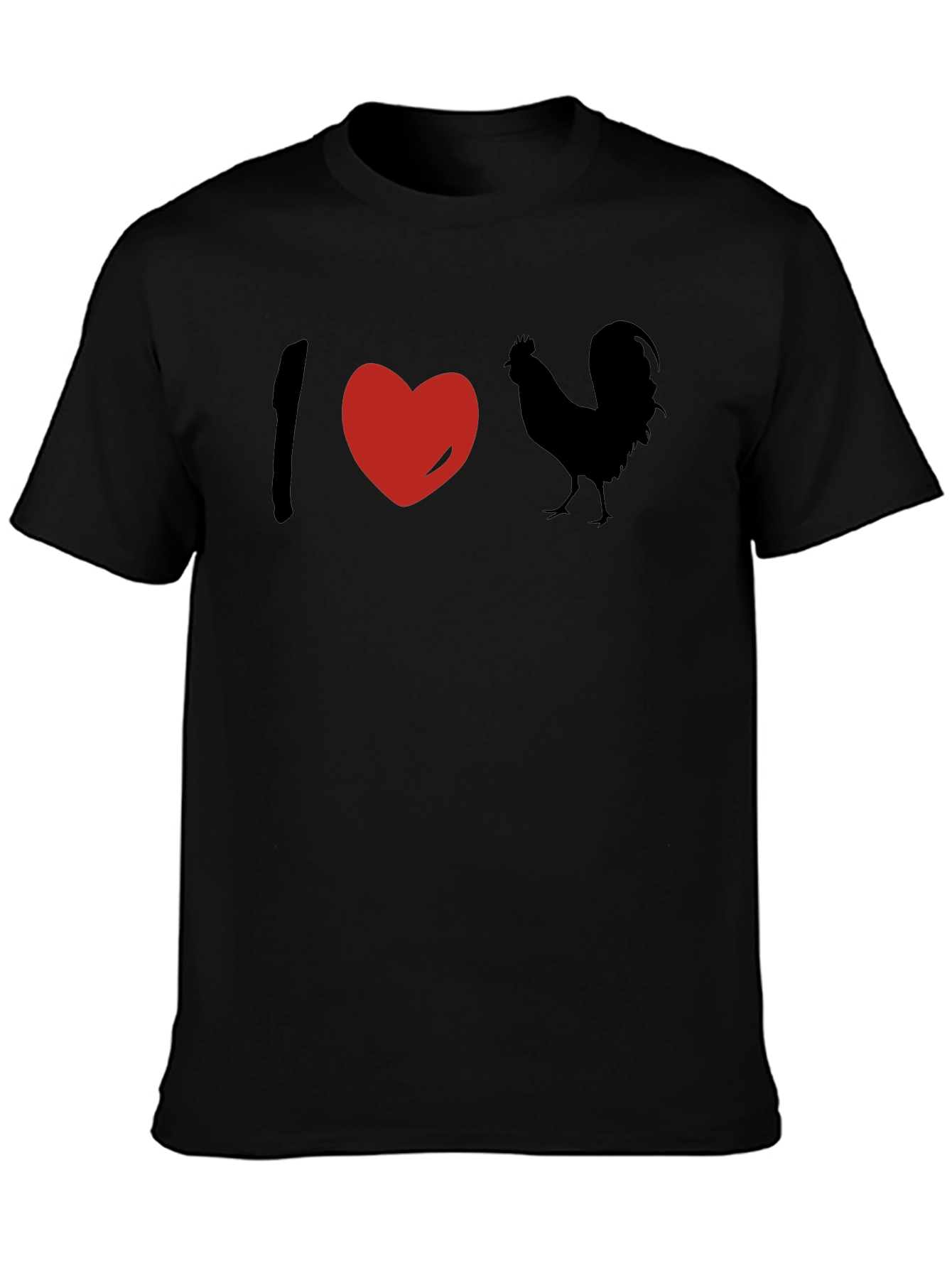 I Love Rooster Graphic Tee - Novelty Mens T-Shirt