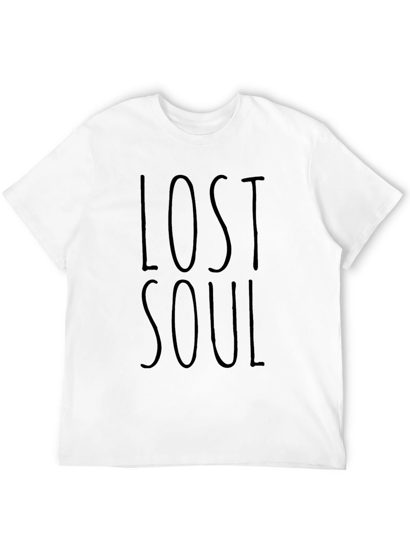 Lost Soul Graphic Tee - Black Casual T-Shirt