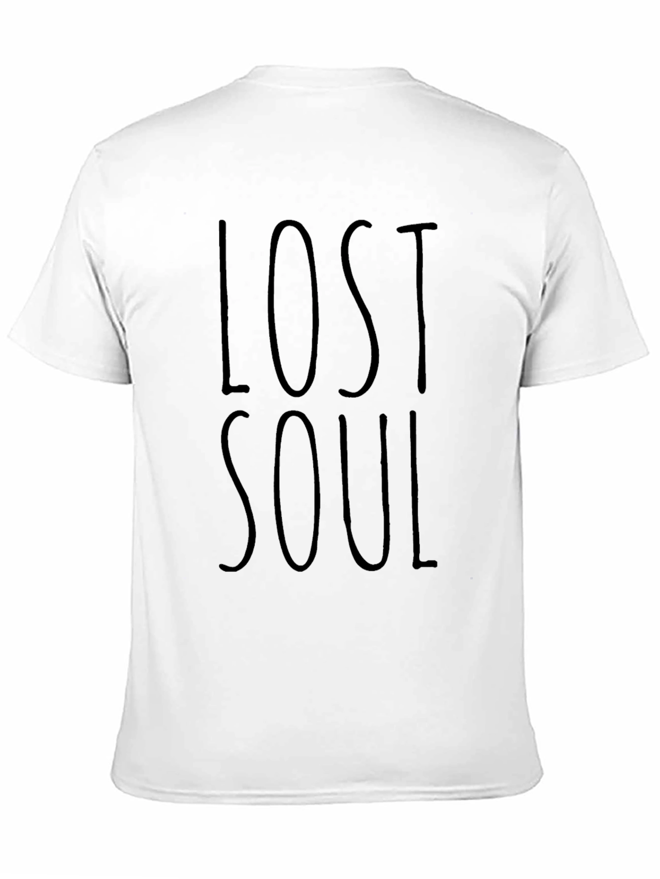 Lost Soul Graphic Tee - Black Casual T-Shirt