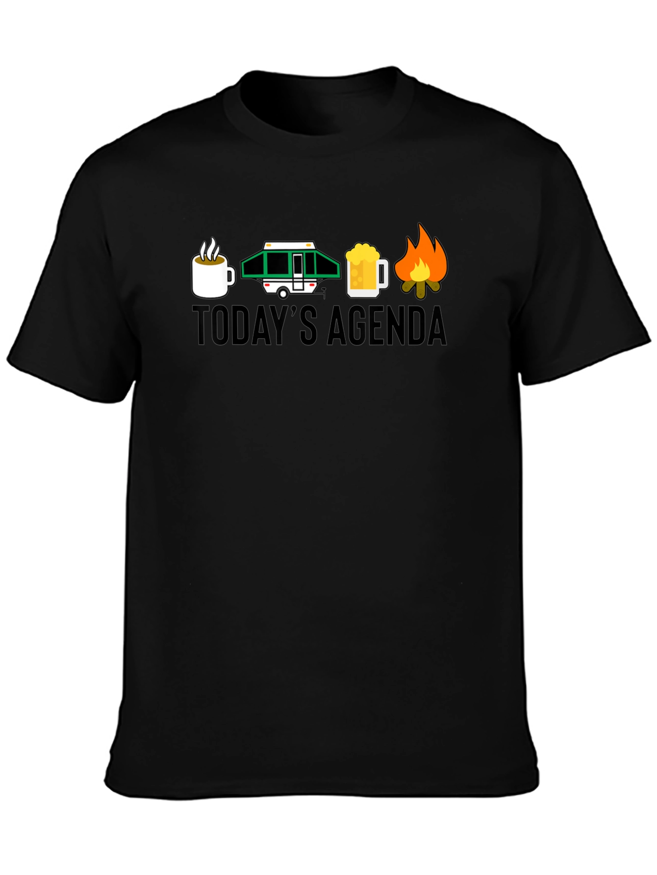 Todays Agenda Camping Graphic T-Shirt