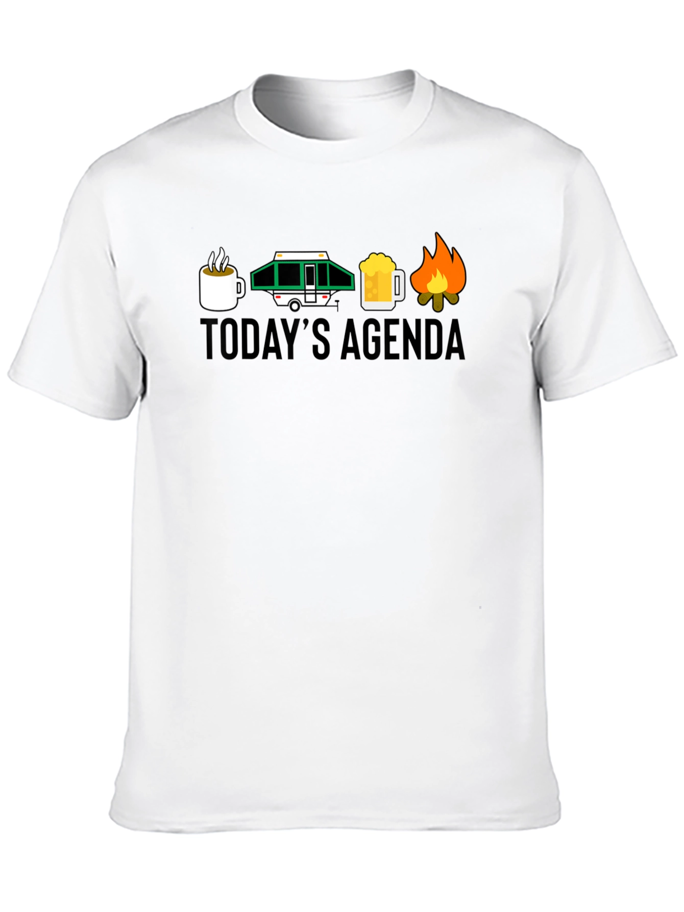 Todays Agenda Camping Graphic T-Shirt