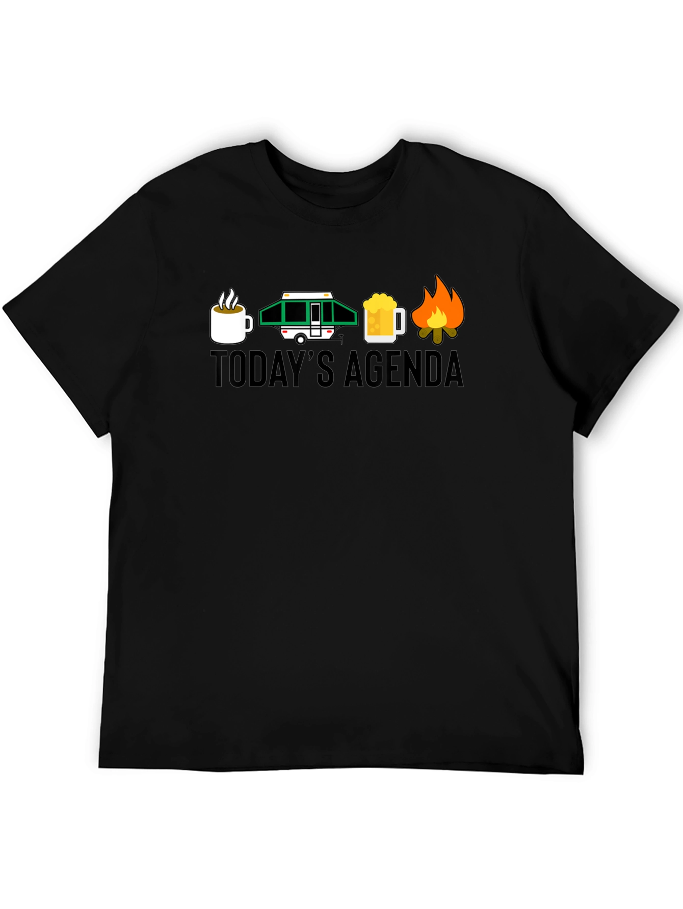 Todays Agenda Camping Graphic T-Shirt
