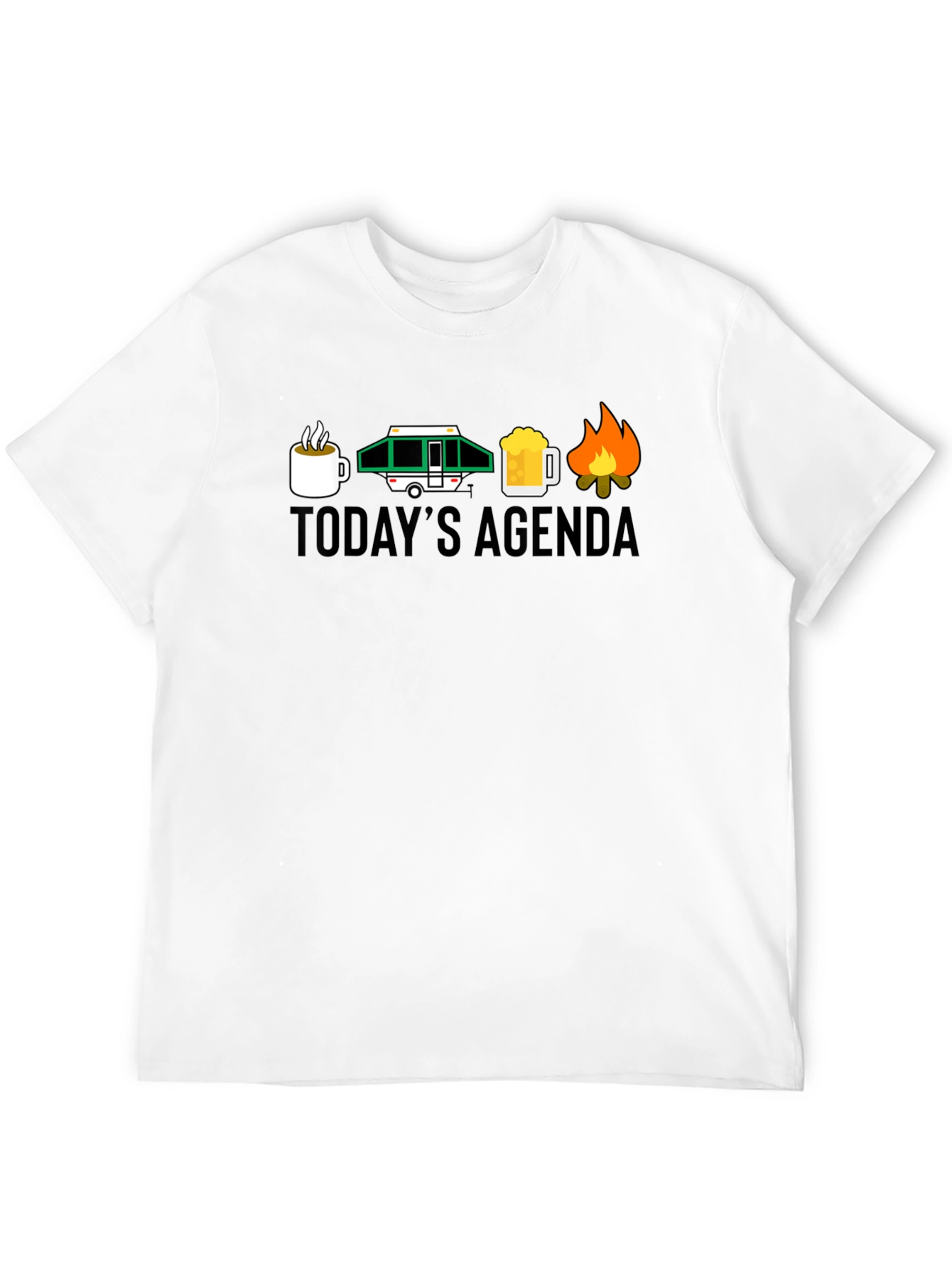 Todays Agenda Camping Graphic T-Shirt