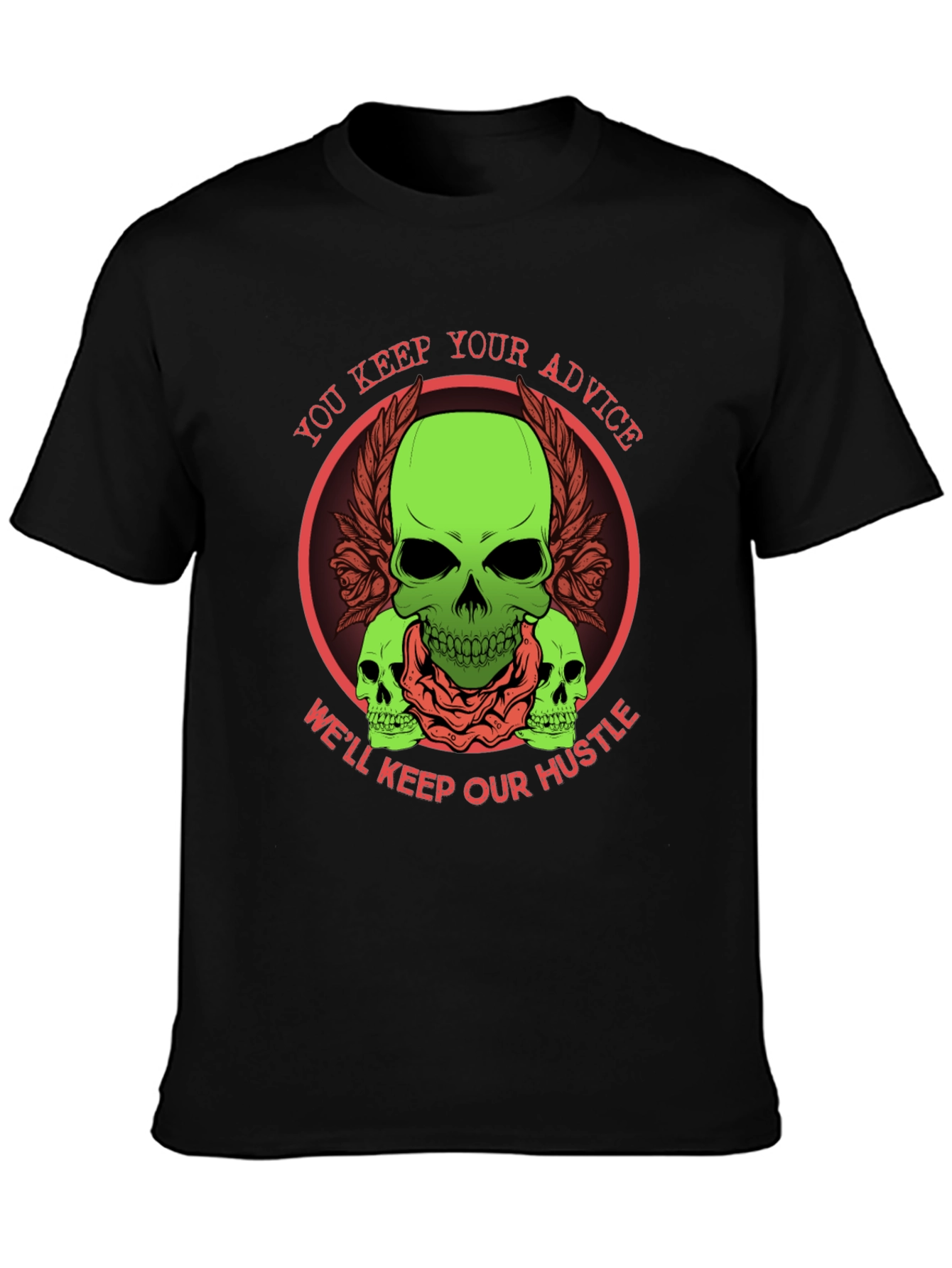 Skull Hustle Graphic Tee - You Keep Your Advice