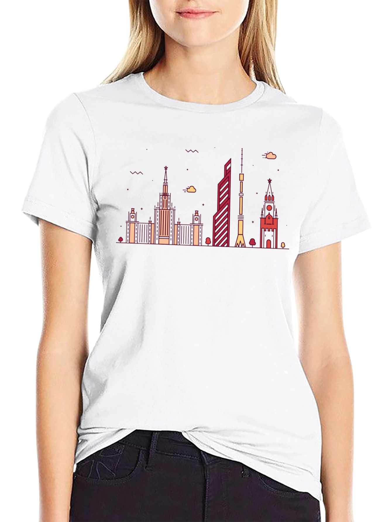 Urban Skyline Graphic Tee - Modern Cityscape Shirt