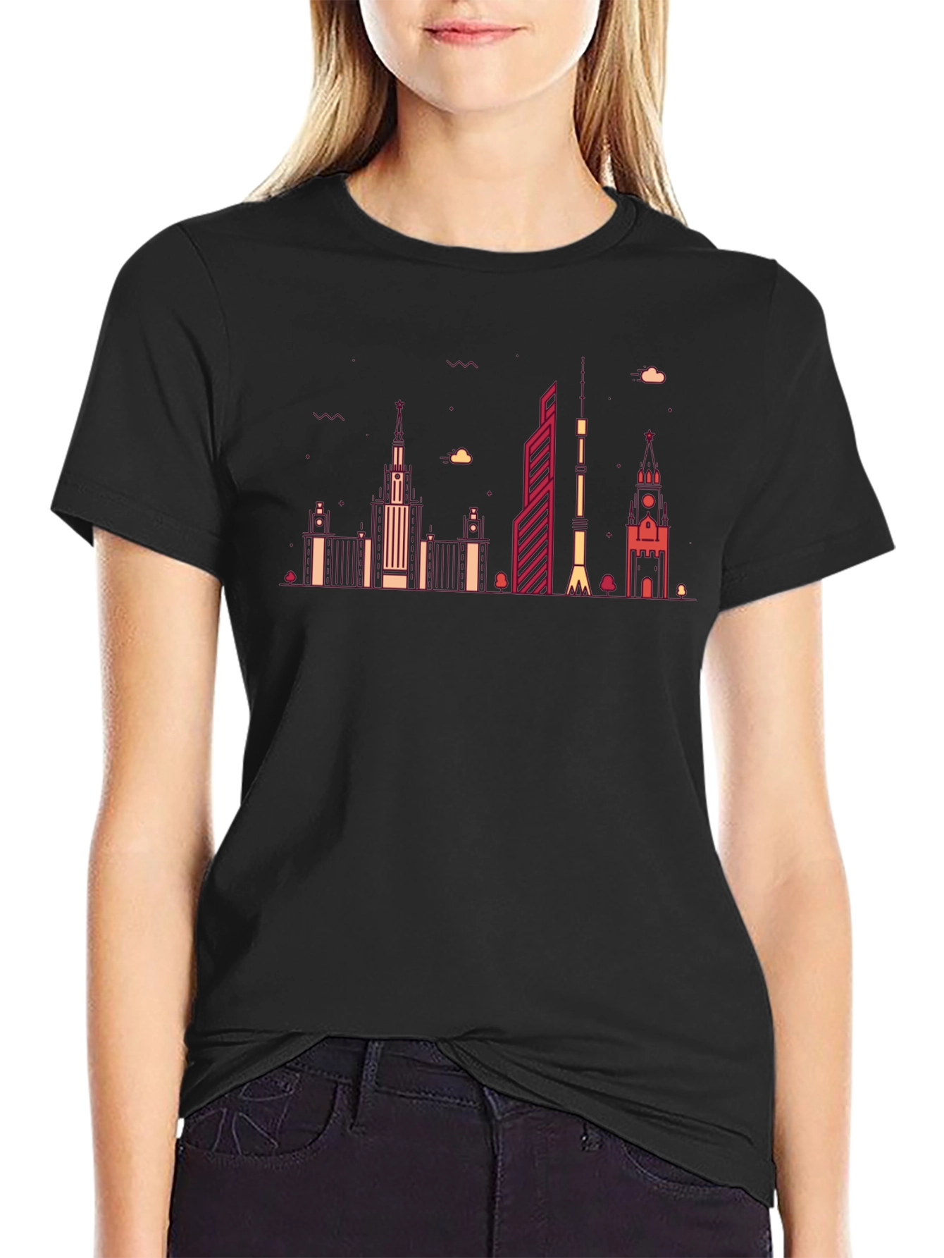 Urban Skyline Graphic Tee - Modern Cityscape Shirt