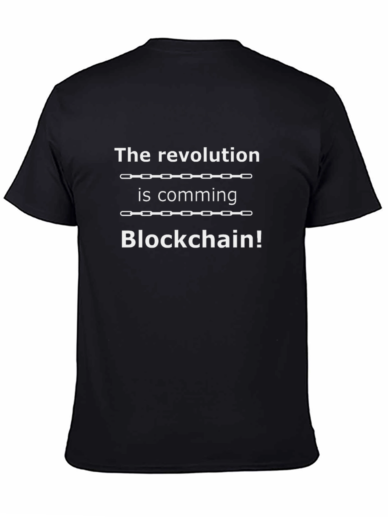 Blockchain Revolution Graphic Tee - Black Cotton T-Shirt
