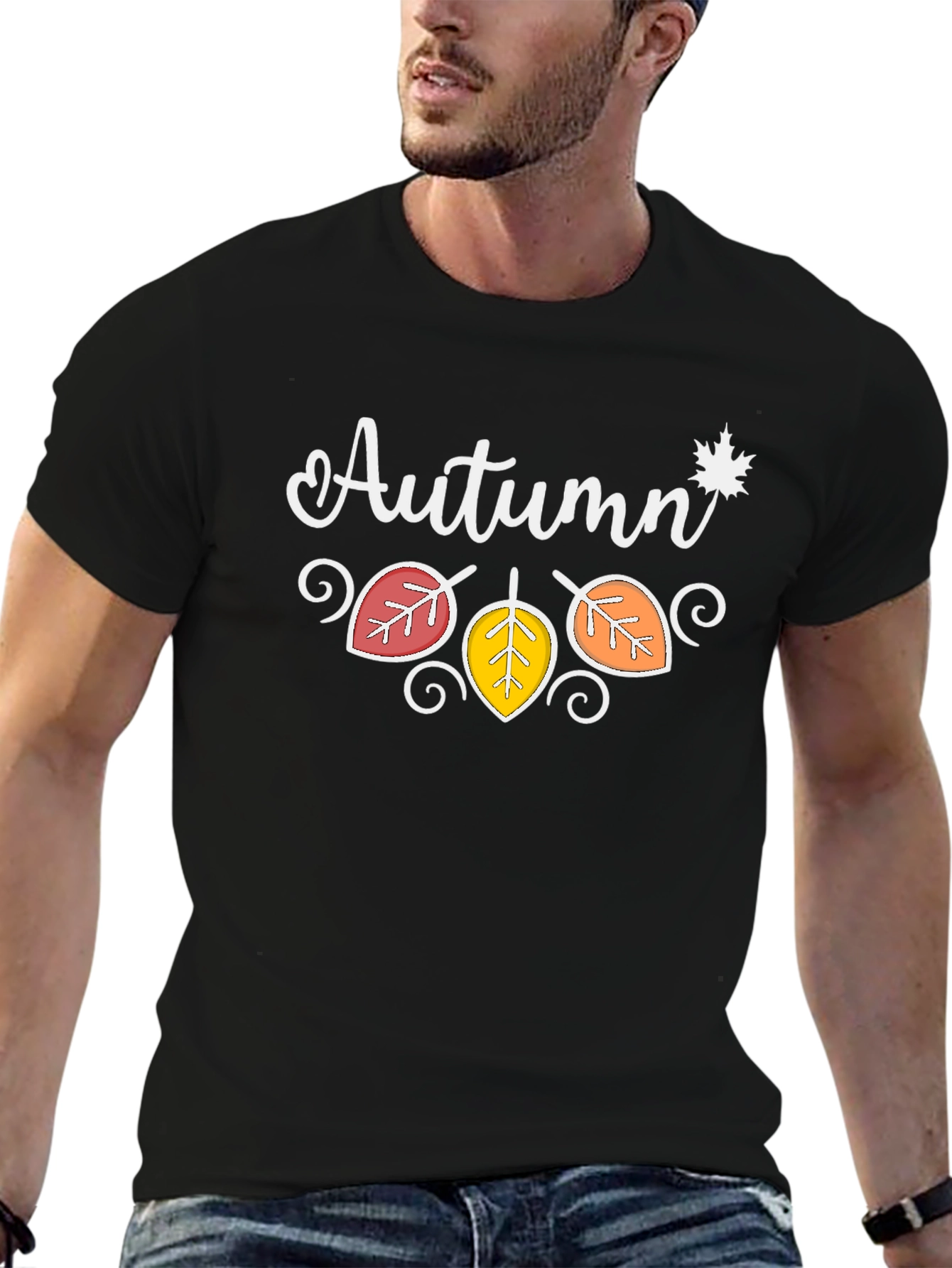 Autumn Leaves Graphic T-Shirt - Fall Season