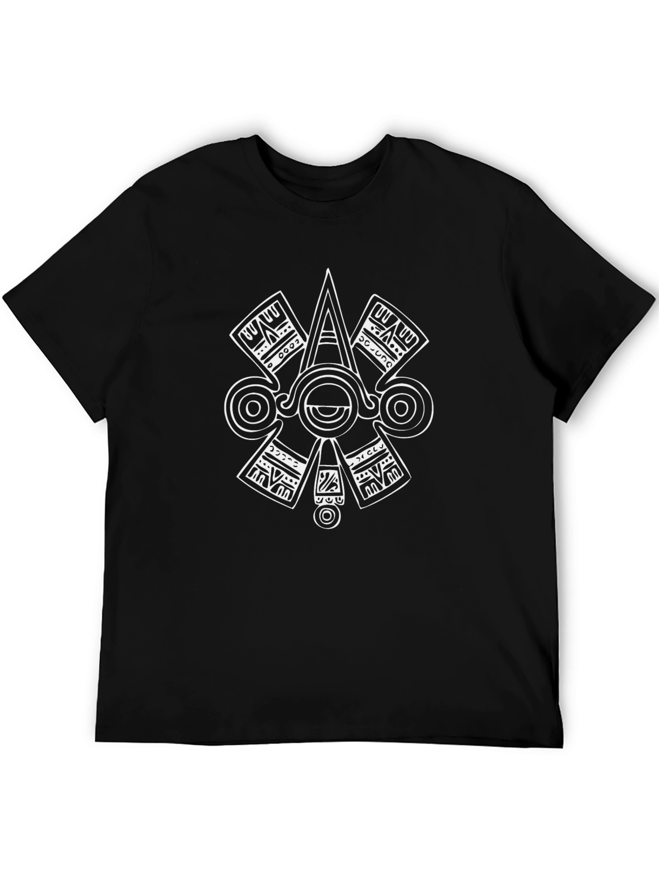 Aztec Symbol Graphic T-Shirt - Black