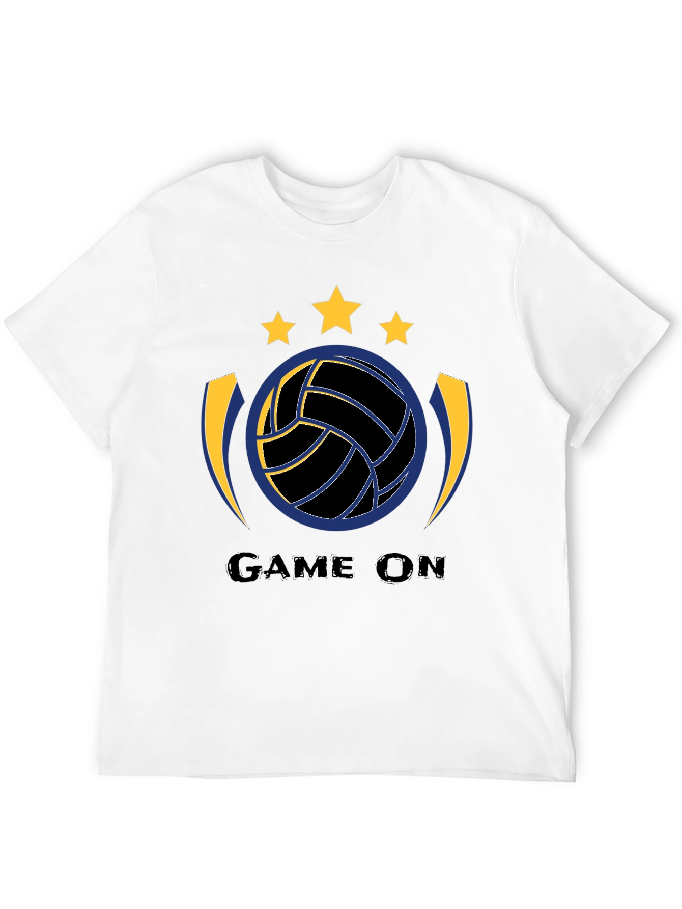 Game On Black Volleyball Graphic T-Shirt