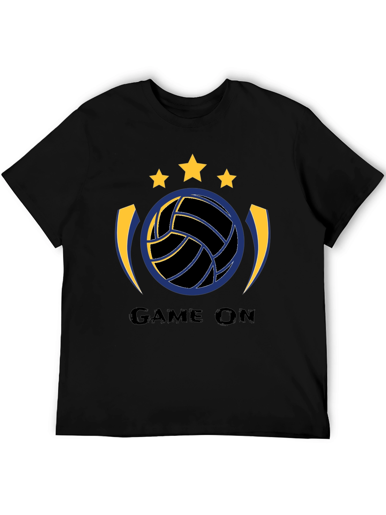 Game On Black Volleyball Graphic T-Shirt