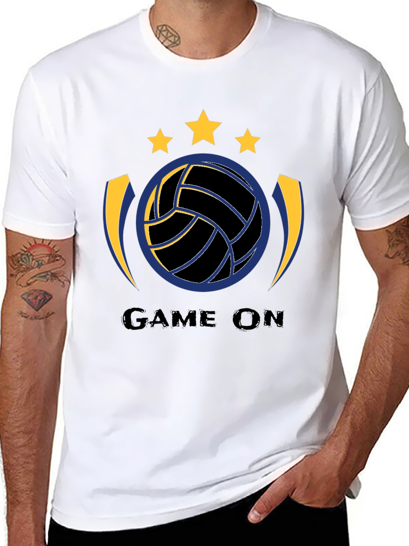 Game On Black Volleyball Graphic T-Shirt