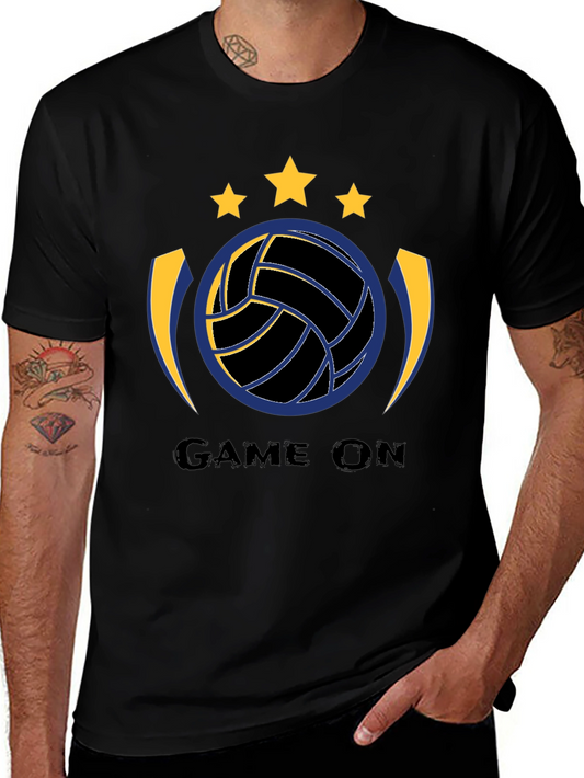 Game On Black Volleyball Graphic T-Shirt
