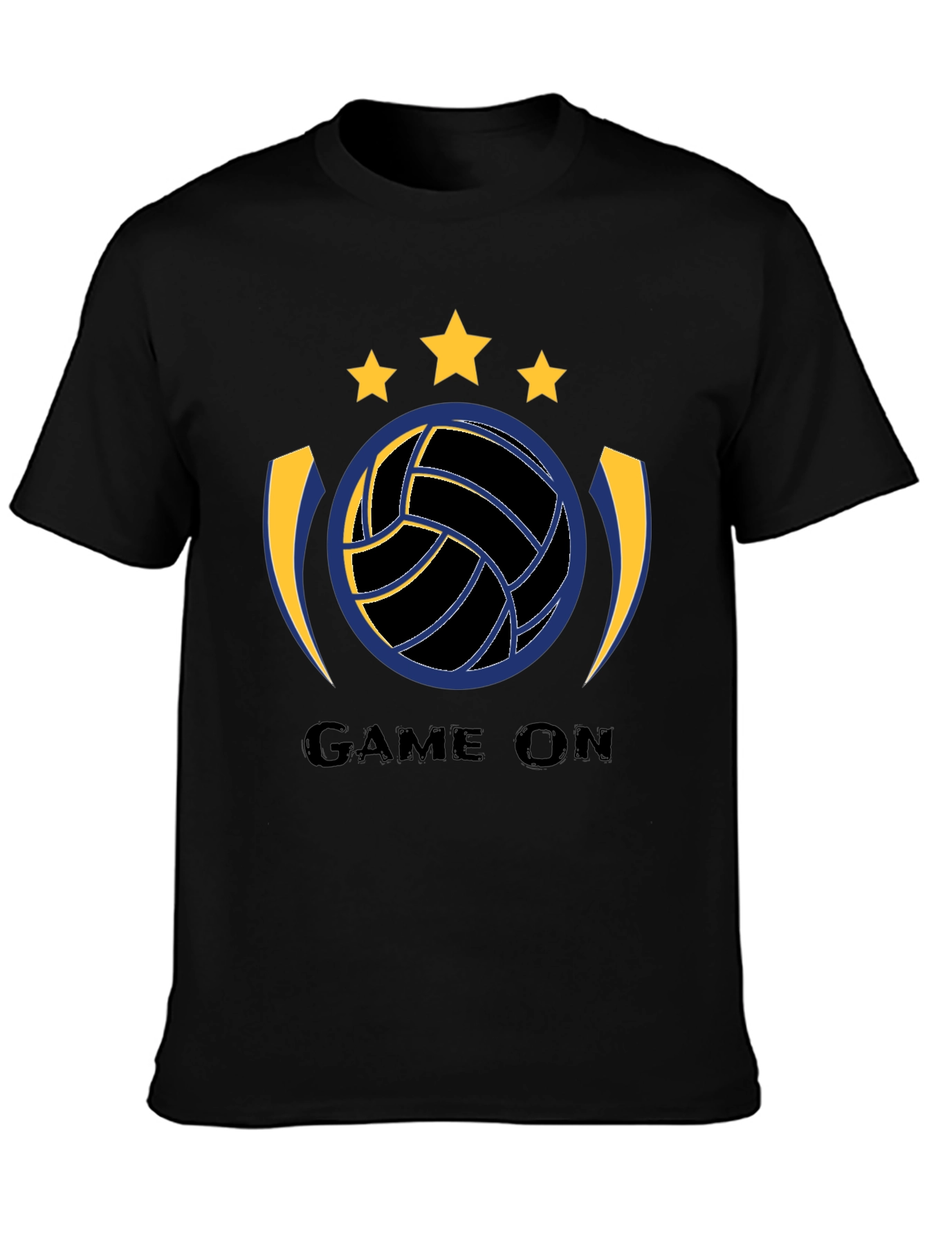 Game On Black Volleyball Graphic T-Shirt