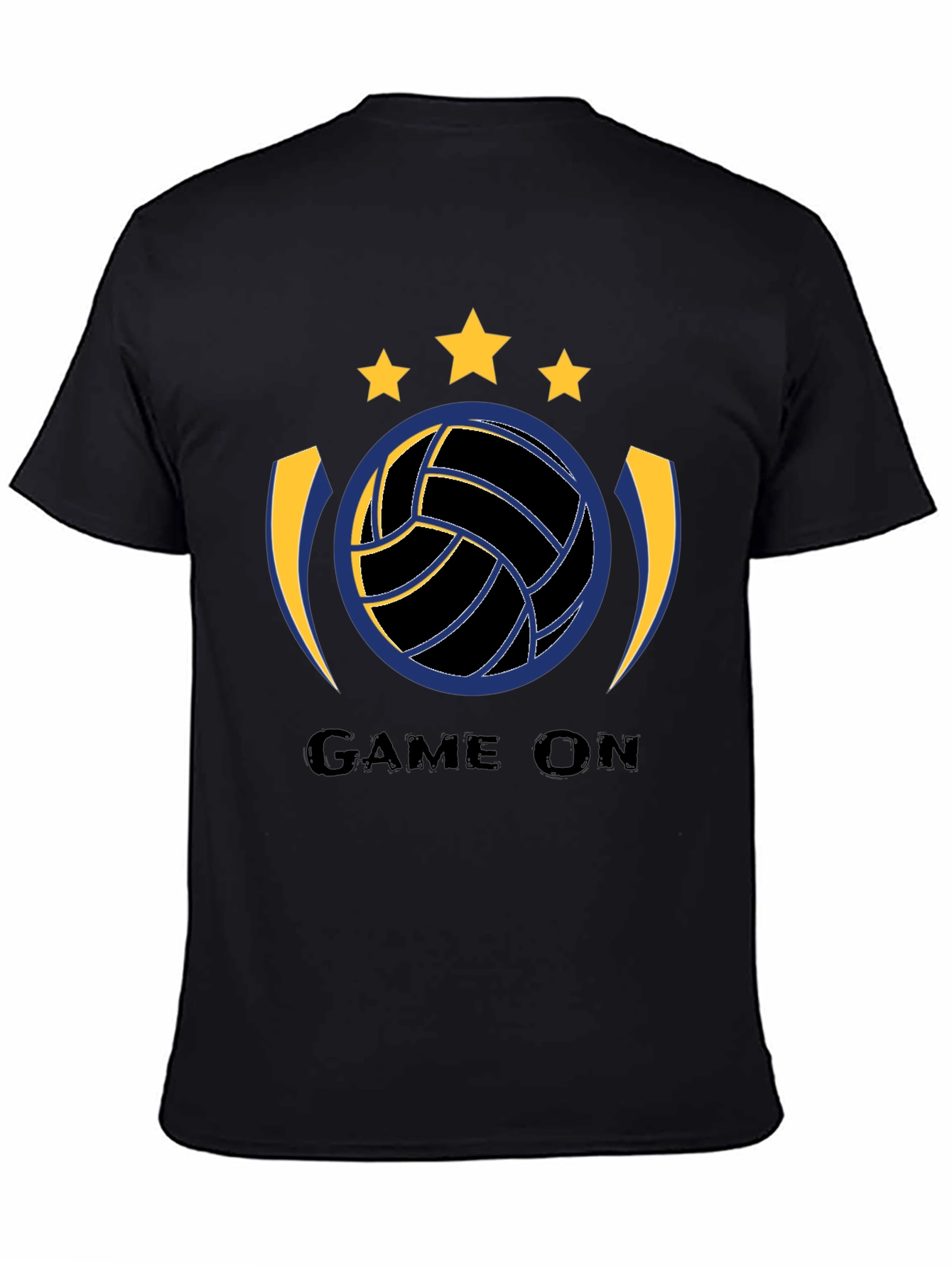 Game On Black Volleyball Graphic T-Shirt