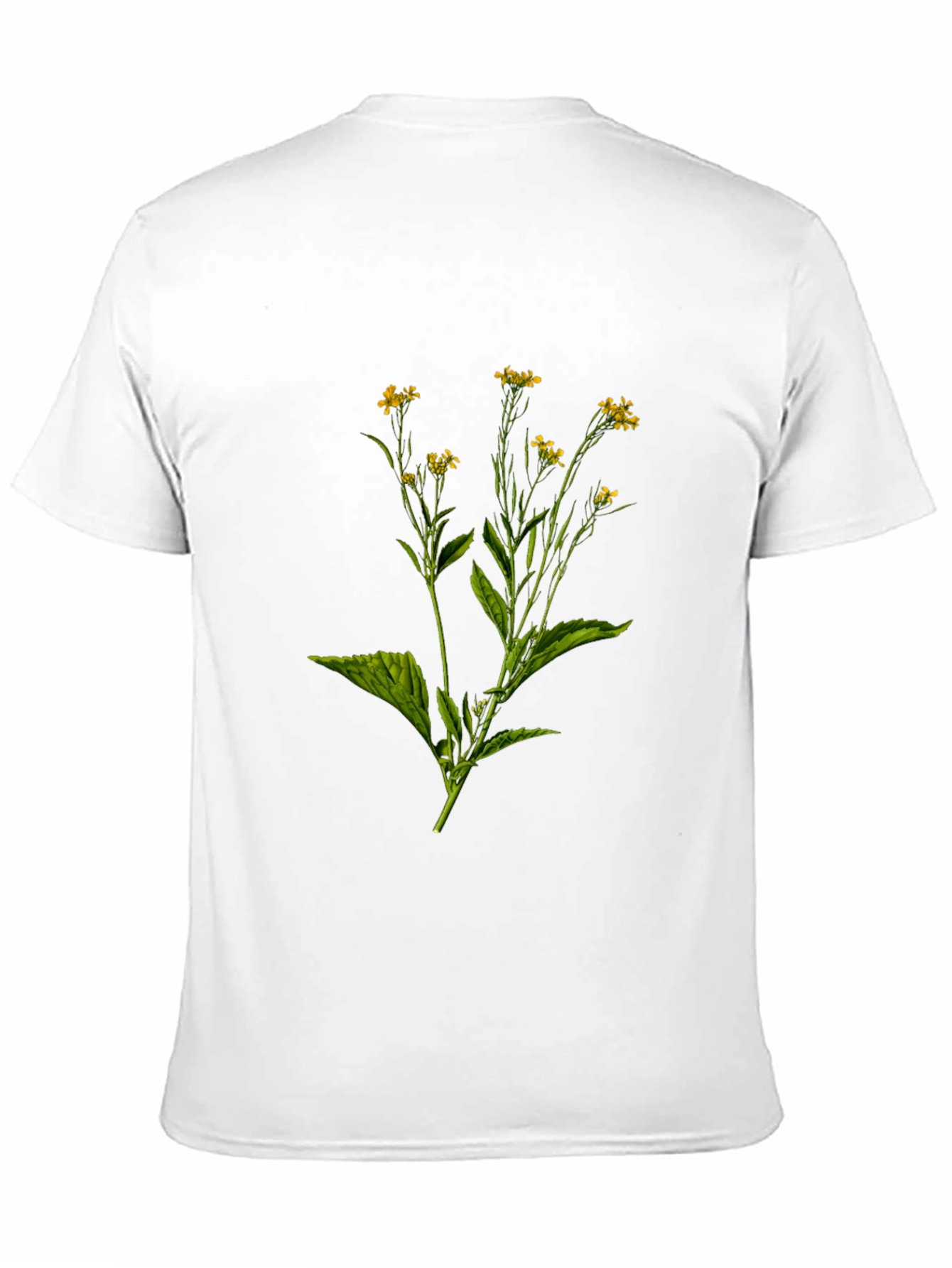 Botanical Floral Print Black T-Shirt