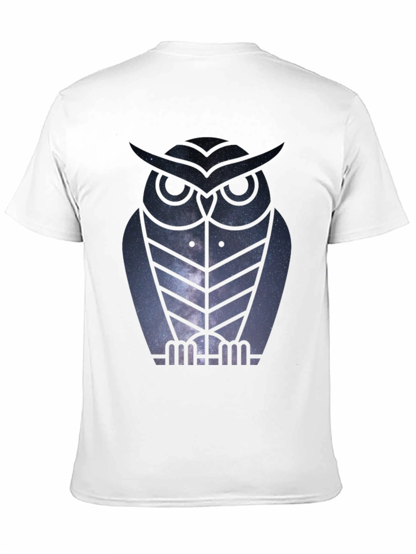 Owl Galaxy Graphic Tee - Stylish Mens Black T-Shirt
