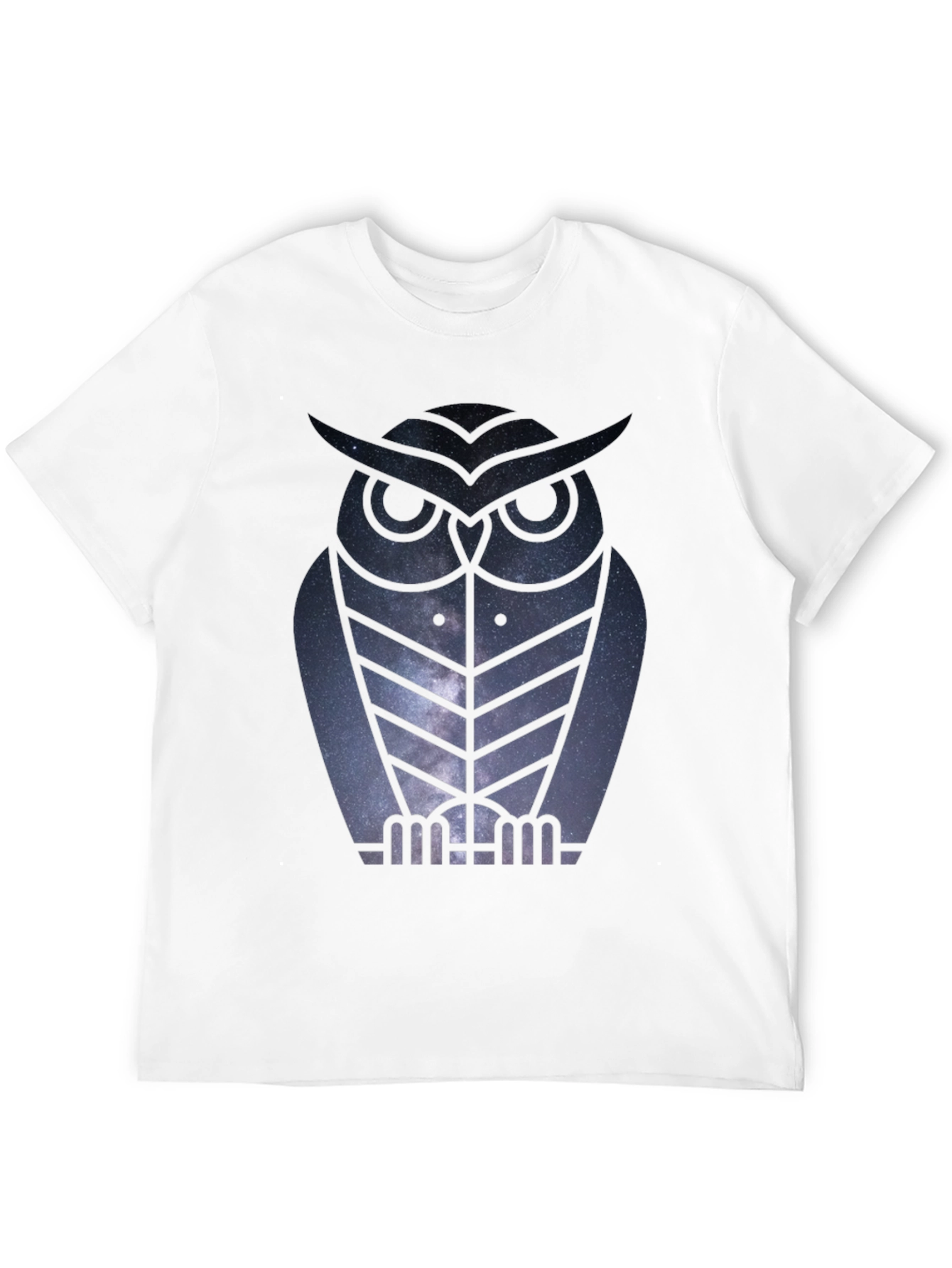 Owl Galaxy Graphic Tee - Stylish Mens Black T-Shirt