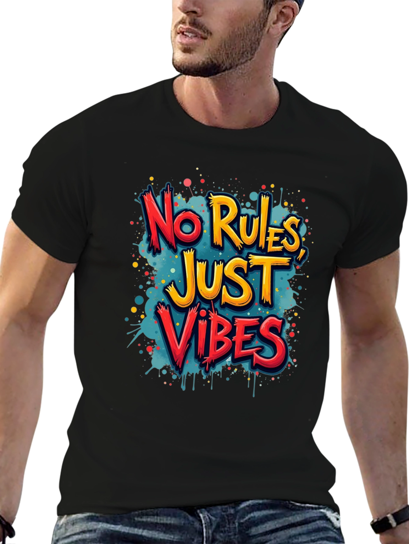 No Rules Just Vibes Graphic Tee