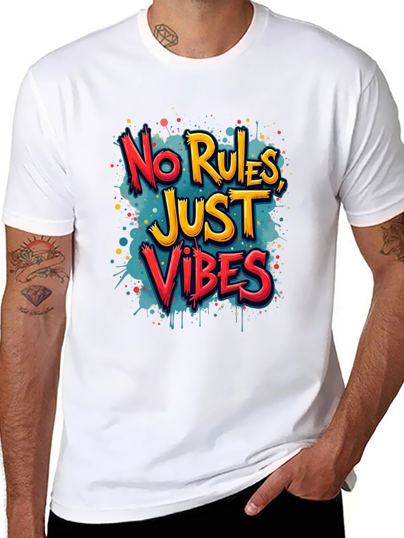 No Rules Just Vibes Graphic Tee