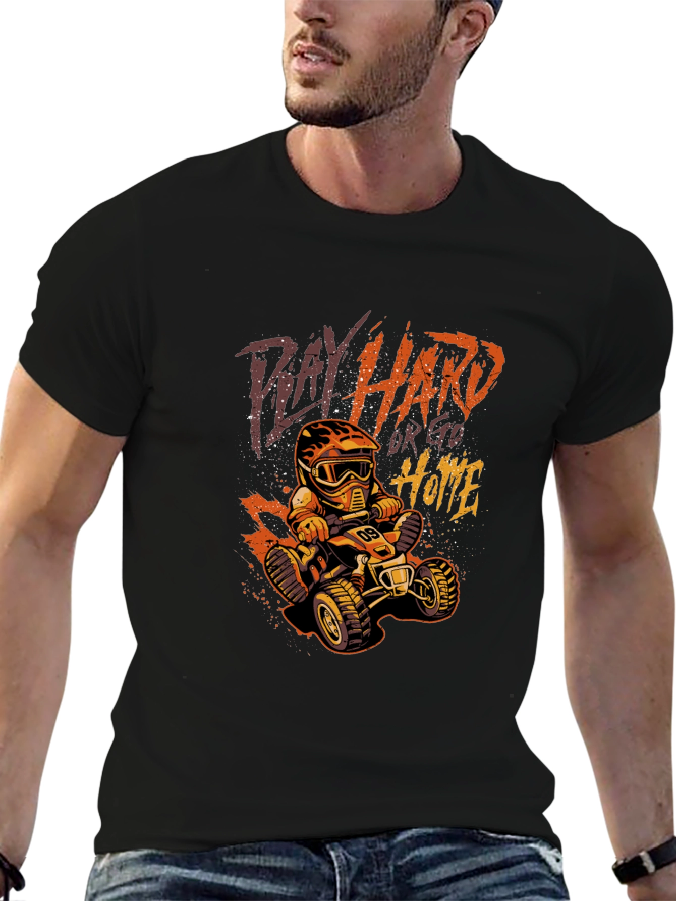 Play Hard ATV Rider Black T-Shirt