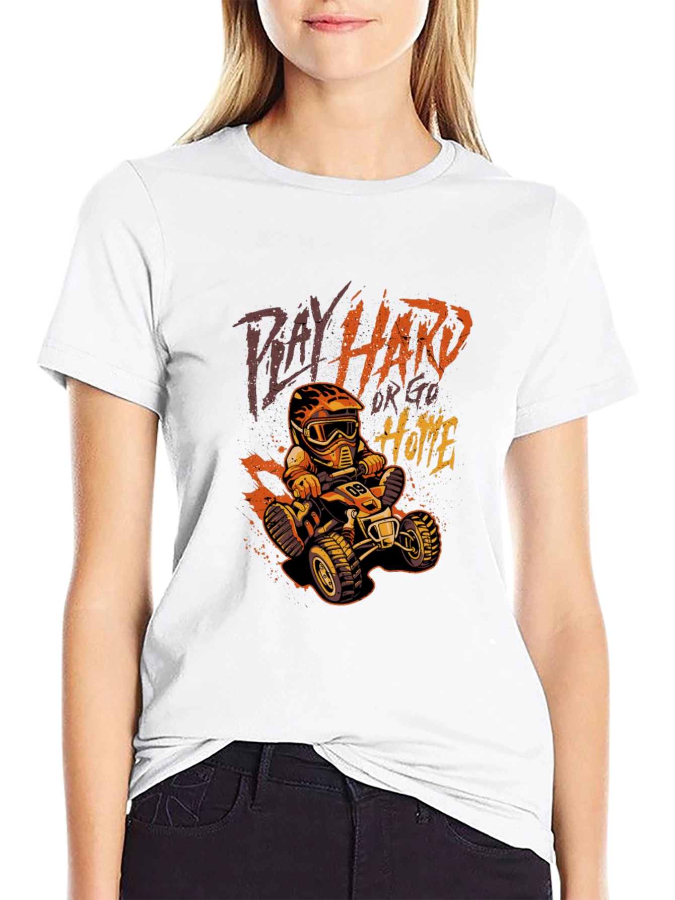Play Hard ATV Rider Black T-Shirt