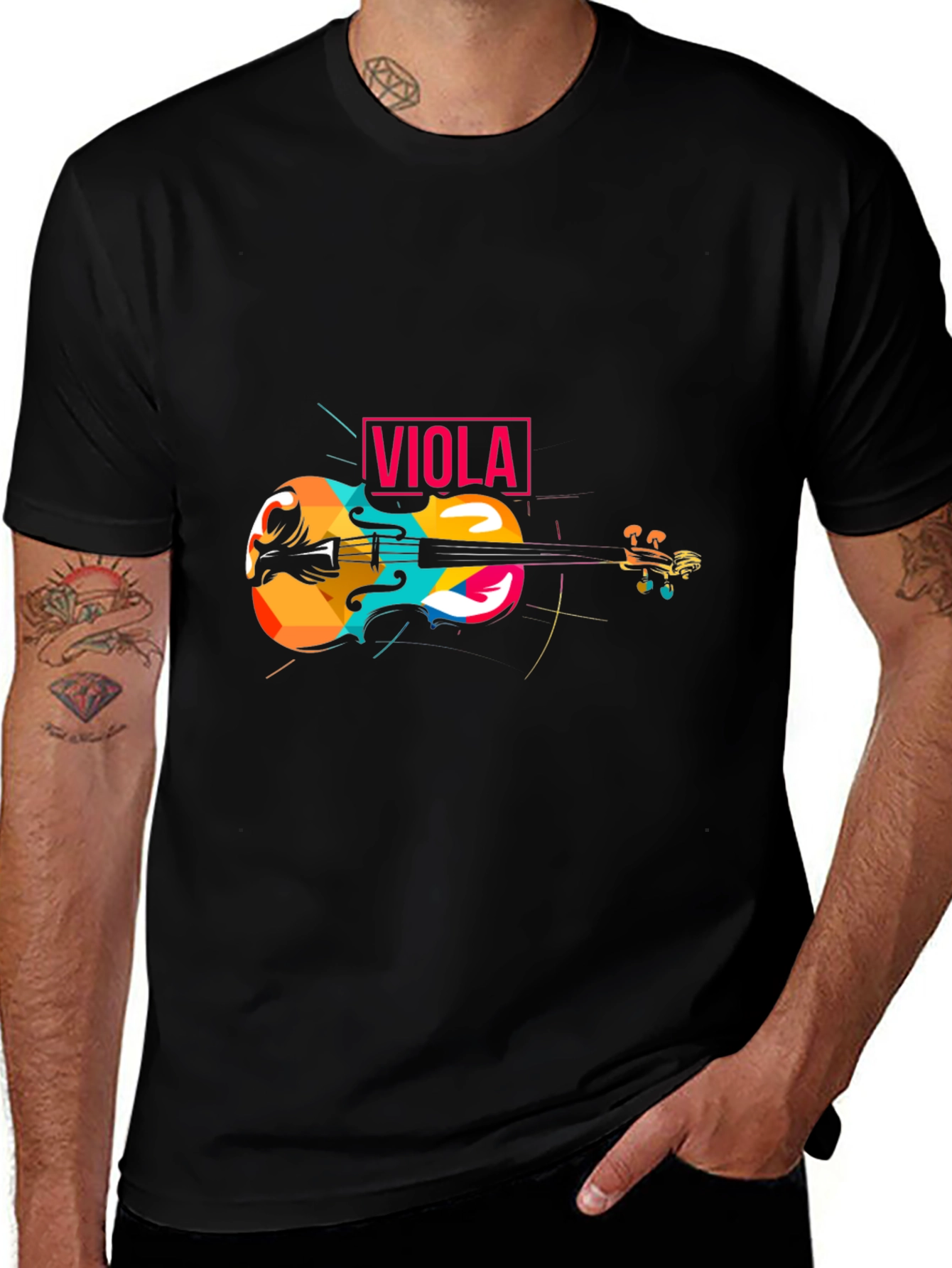Colorful Viola Graphic T-Shirt